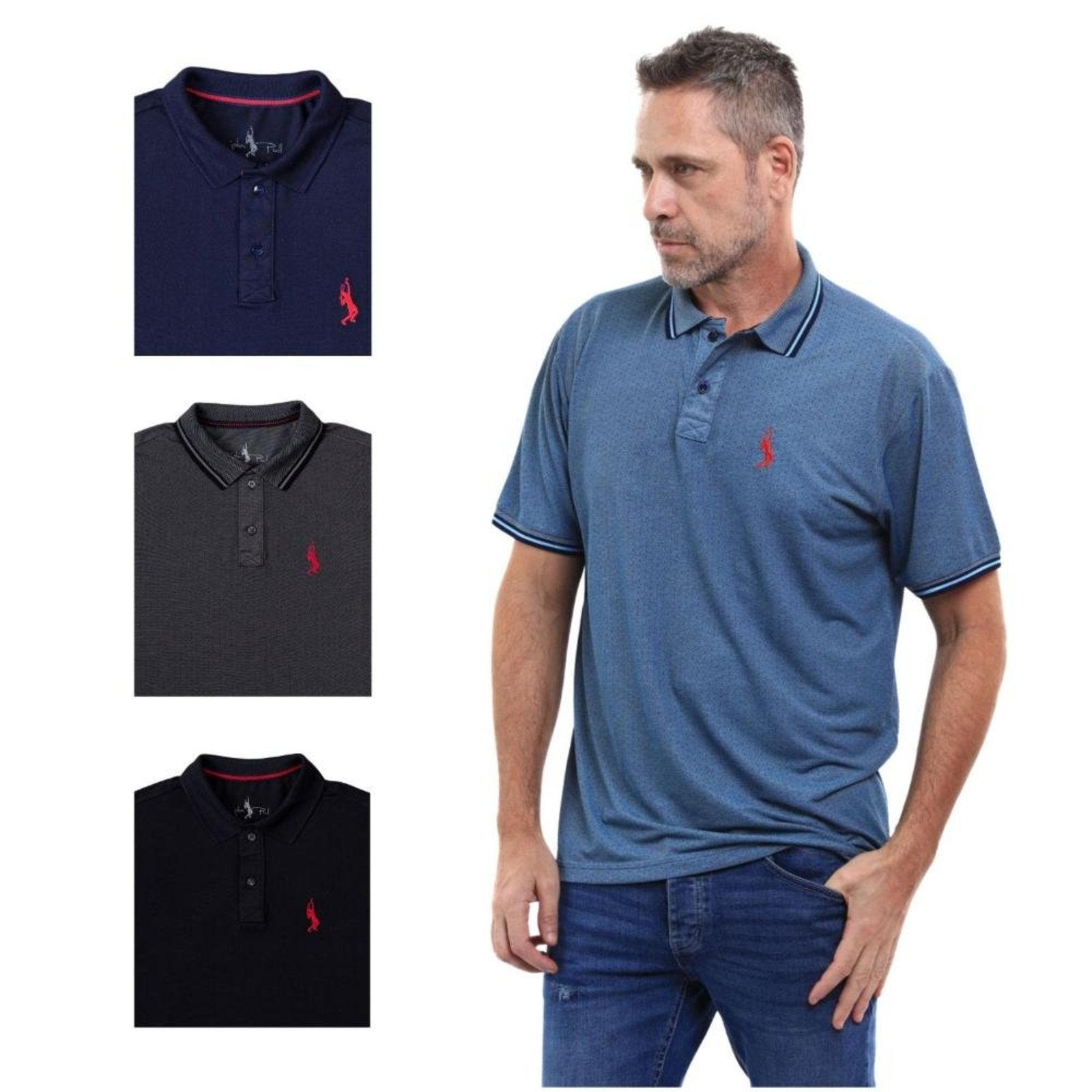 Kit 4 Camisa Polo Lisa Casual Elegante Ocasiões