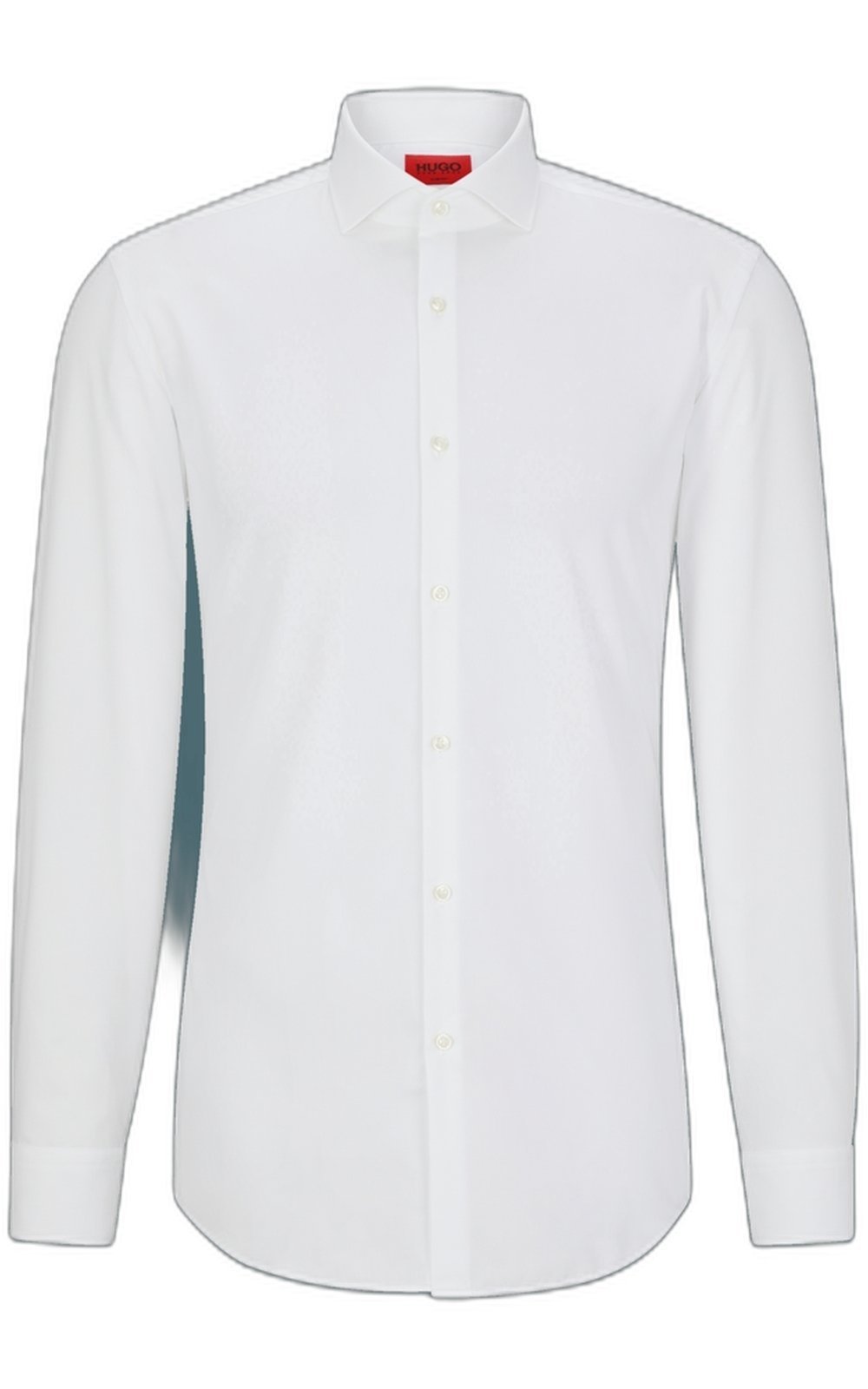Camisa Slim Fit Em Algodão Com Colarinho Spread