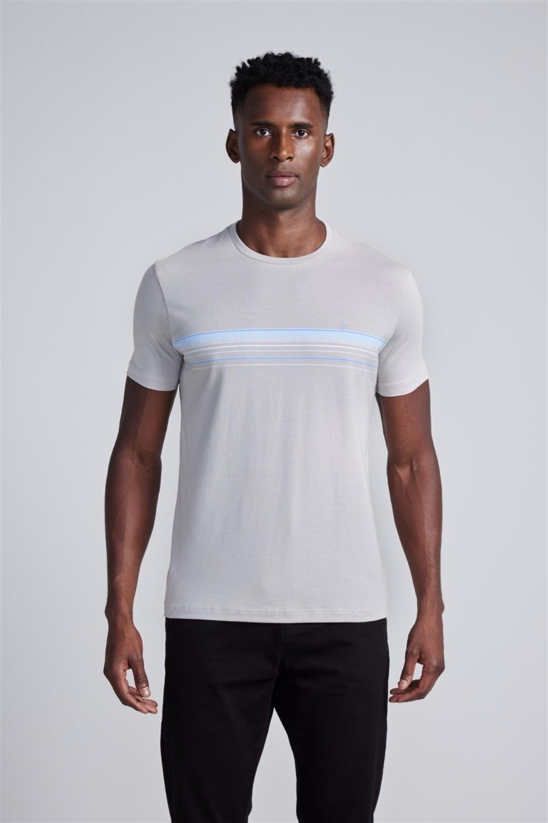 HIGHSTIL Camiseta Malha Slim Fit - Cinza
