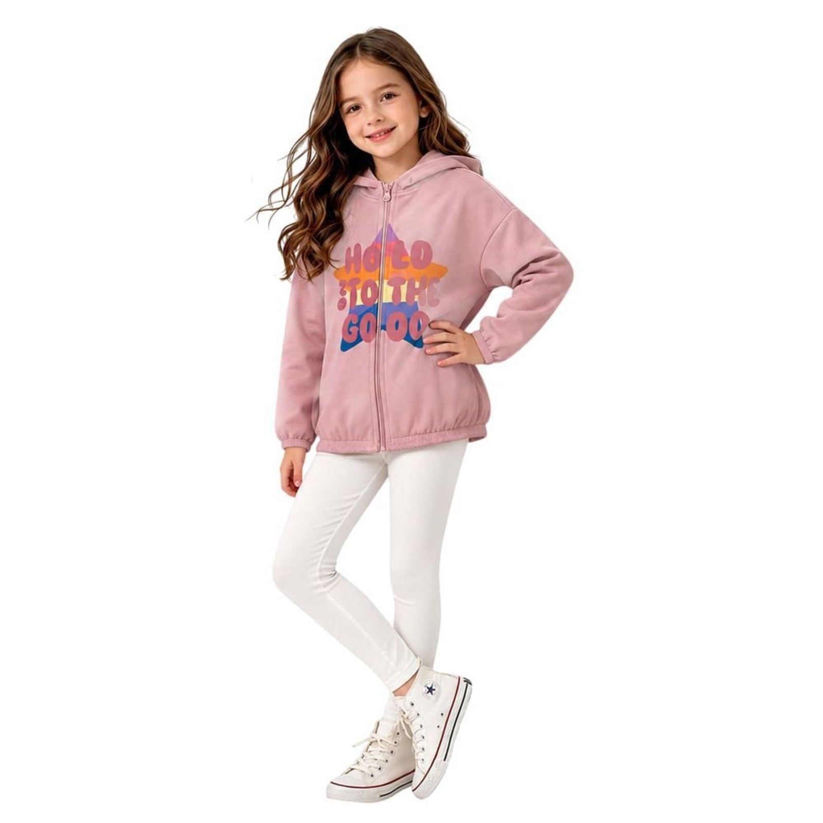 Infantil - Corta Vento Menina Rainbow Alphabeto Rosa Rosa