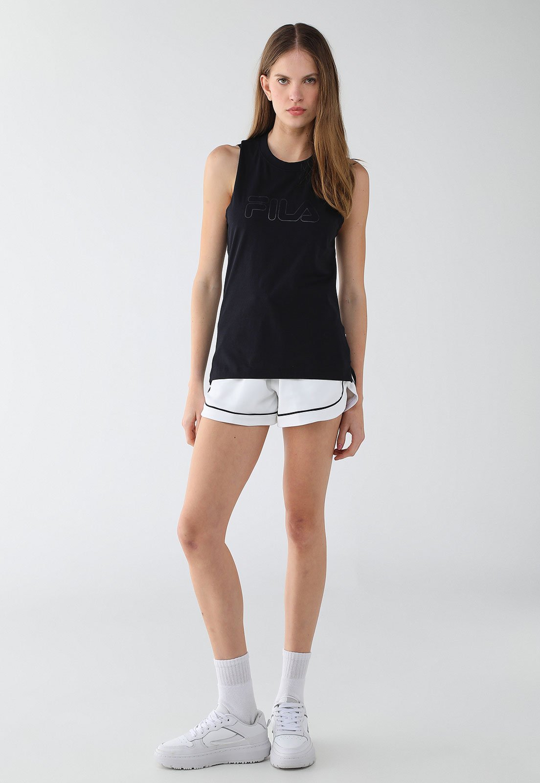 Vista 3 Regata Feminina Fila Basic Regular Outli Preta preto Fila preto
