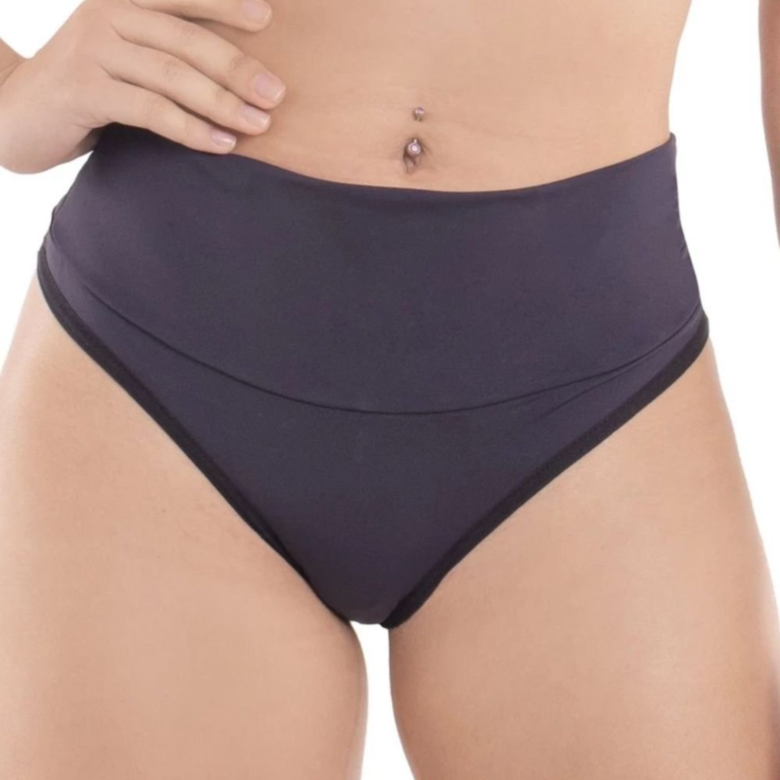 Calcinha Diva Donna Fio Duplo Cintura Alta em Microfibra 5398 C/3