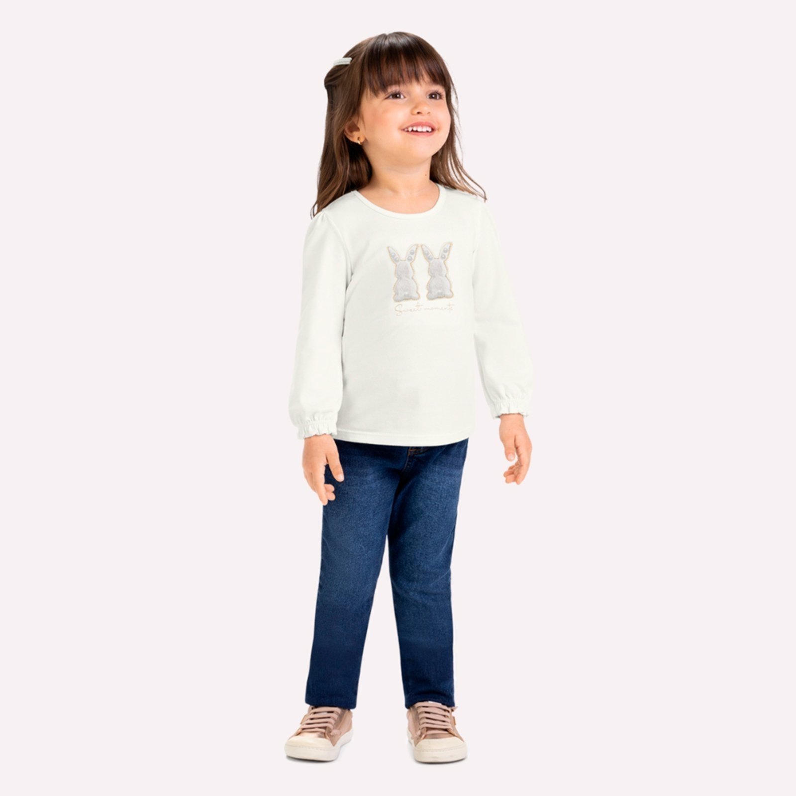 Infantil - Blusa Menina Coelhinhos Milon
