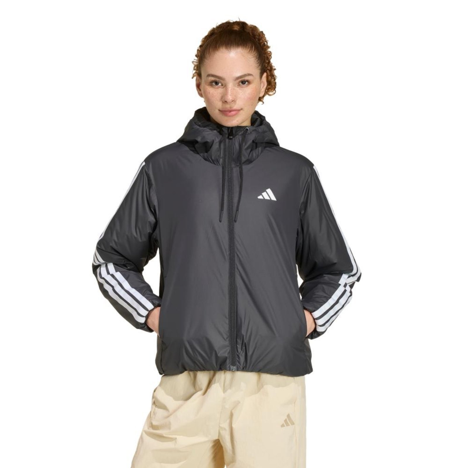 Vista 2 Jaquetas Capuz Isolamento Essentials CLIMAWARM Três Listras adidas Sportswear preto Adidas preto