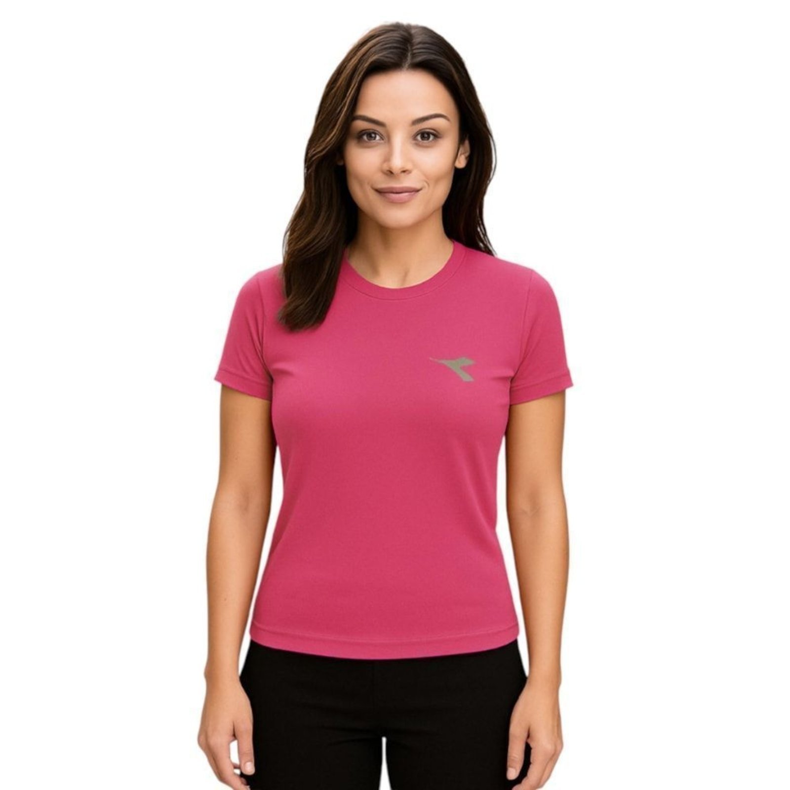 Camiseta Diadora Small Logo Feminina – Rosa – diadora
