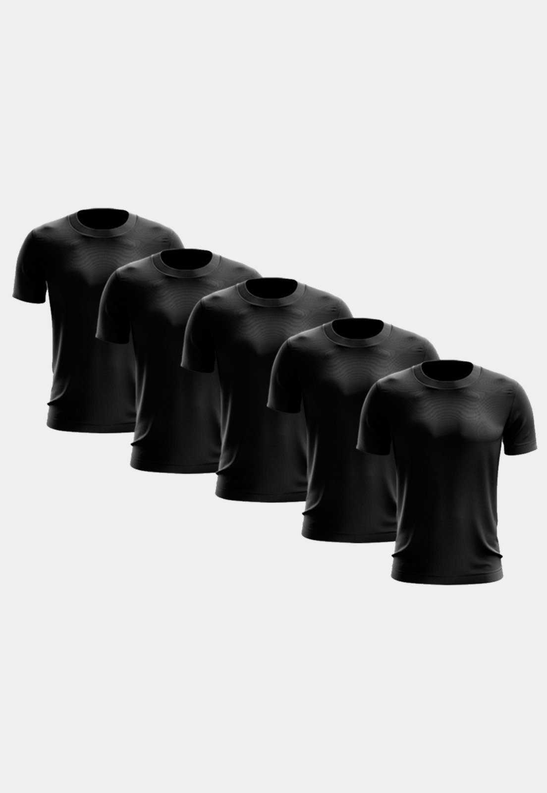Kit 5 Camisetas Masculina Manga Curta Dry Fit Básica Lisa Proteção Solar UV Térmica Blusa Academia Esporte Camisa