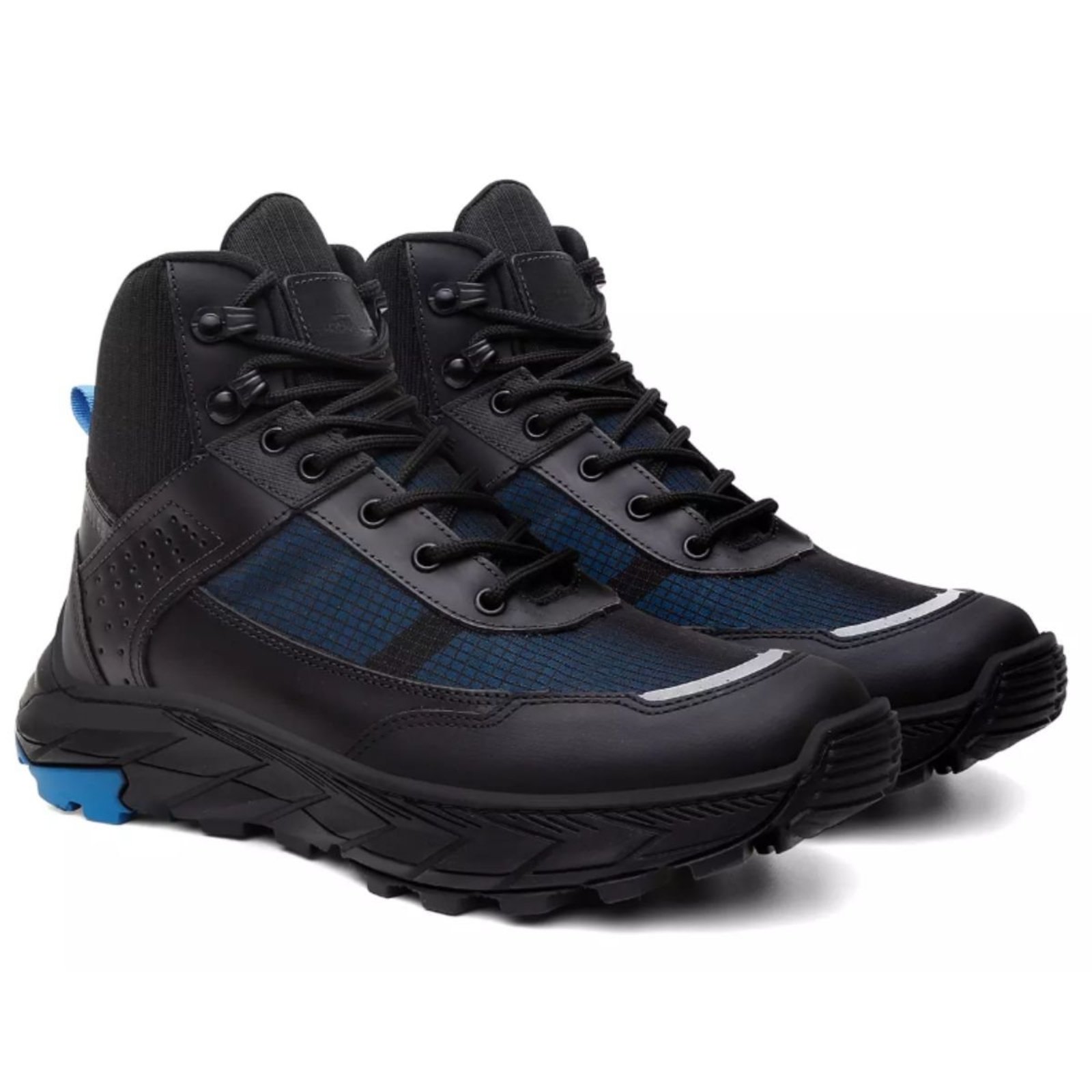 Bota Masculina Cano Baixo com Solado Antiderrapante e Estampa Militar Azul