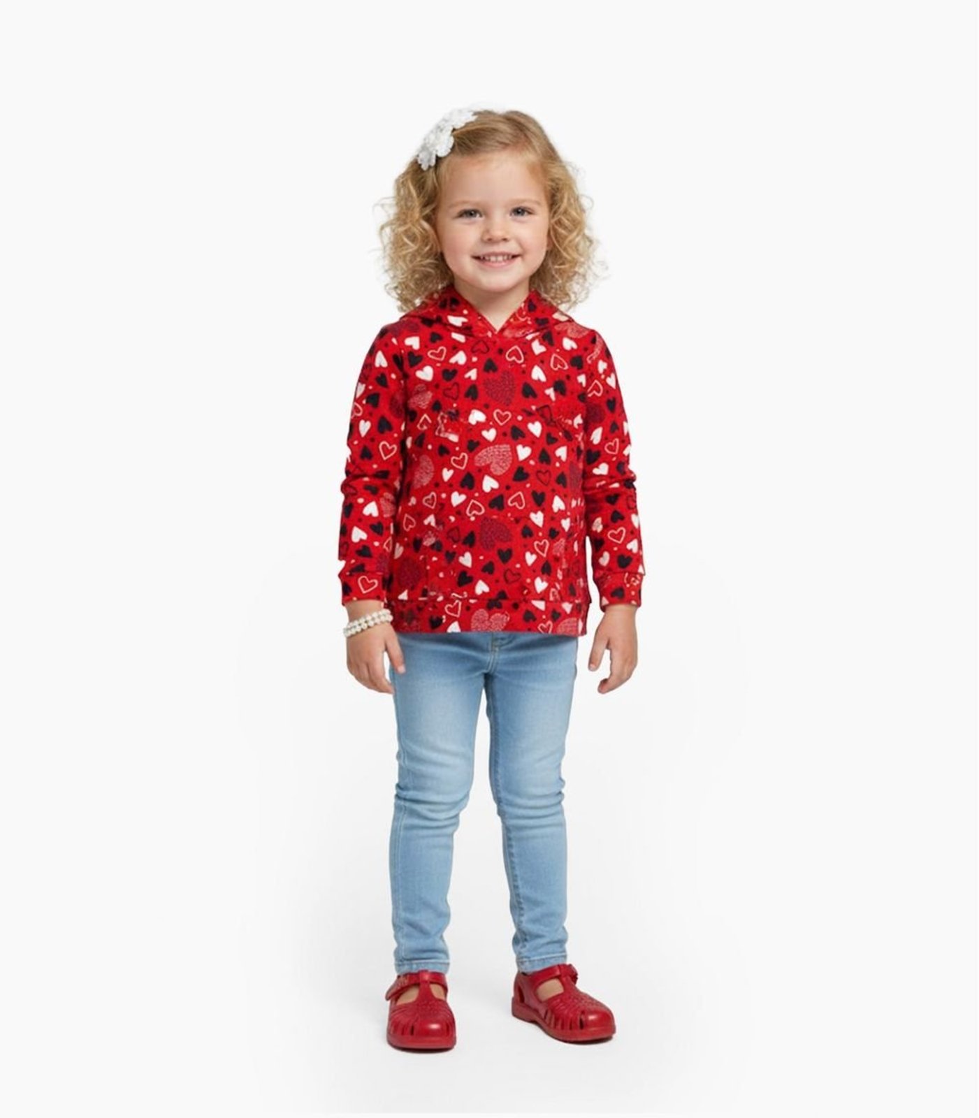 Vista 2 Infantil - Blusão Feminino Select vermelho Select vermelho