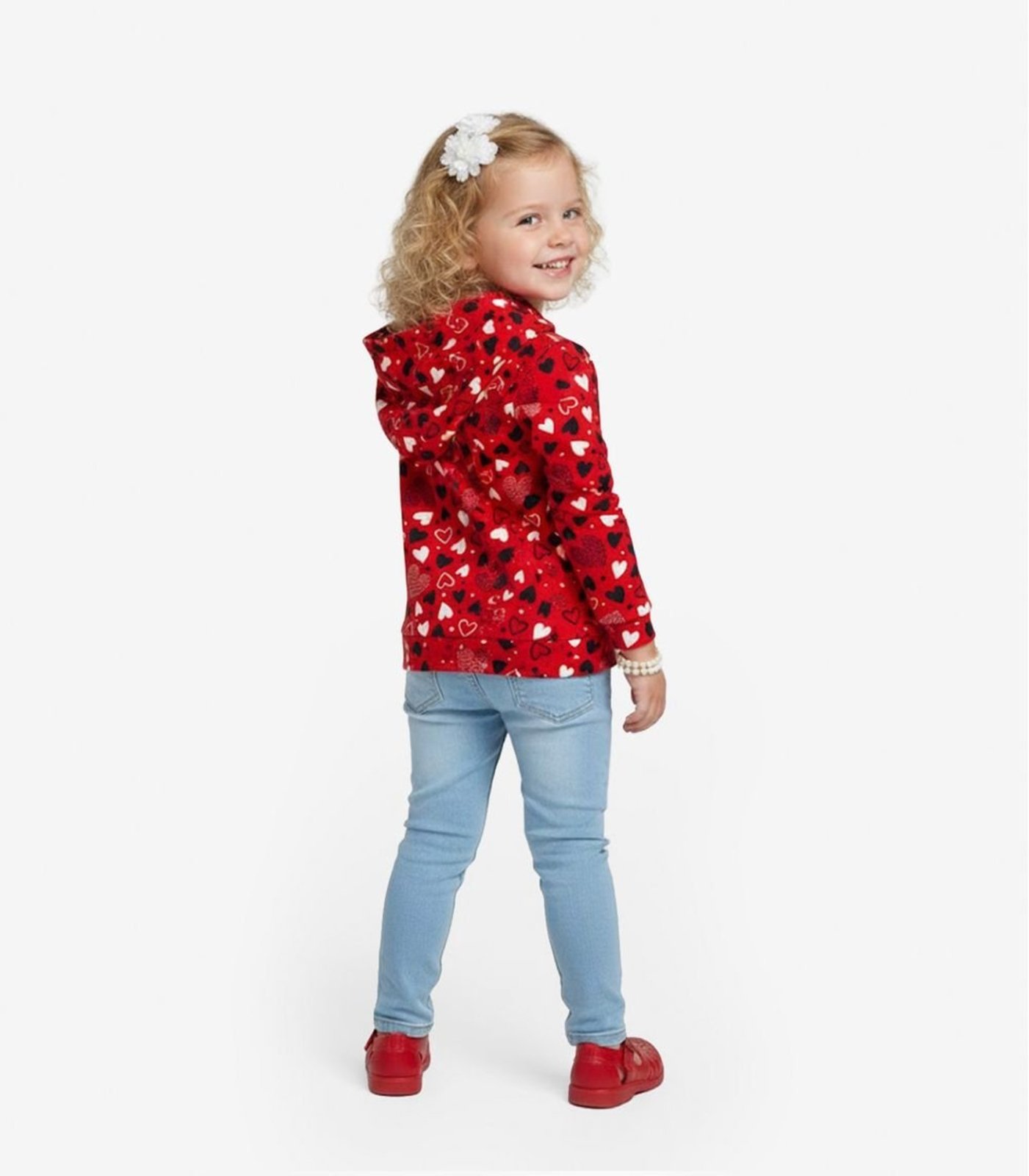 Vista 3 Infantil - Blusão Feminino Select vermelho Select vermelho