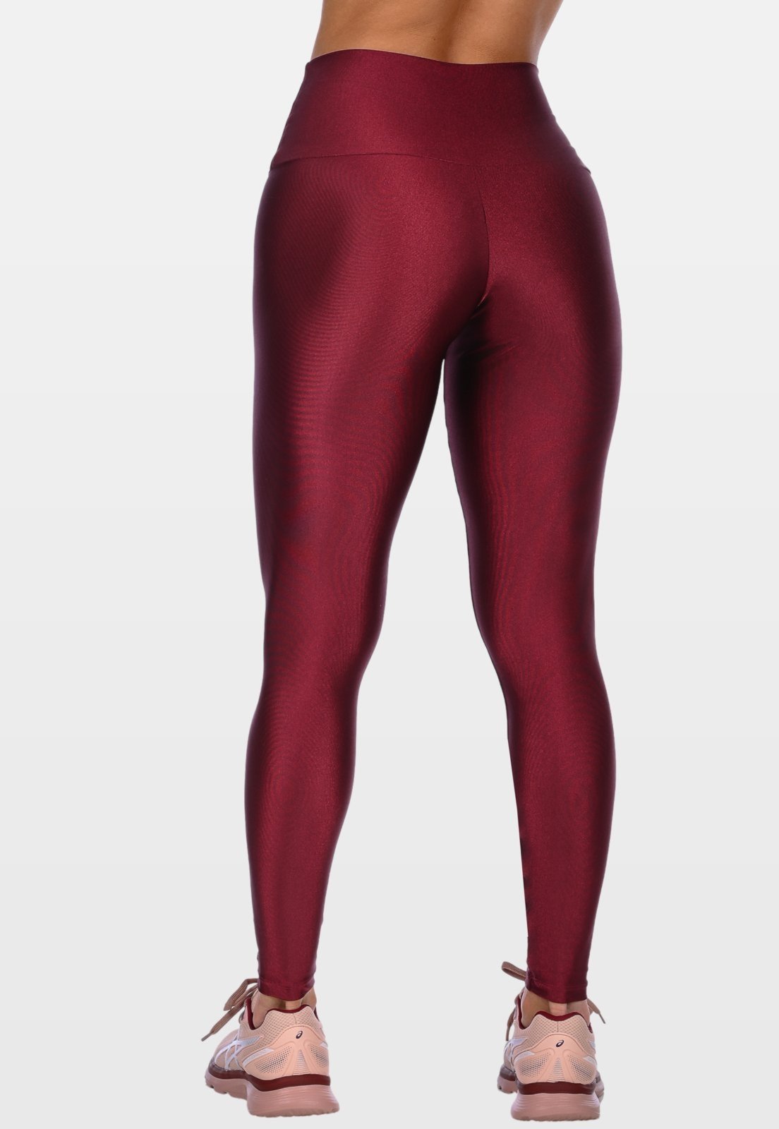 Vista 3 Calça Legging Fitness Cirrê Cós Alto Summer Soul Básica bordô Summer Soul bordô