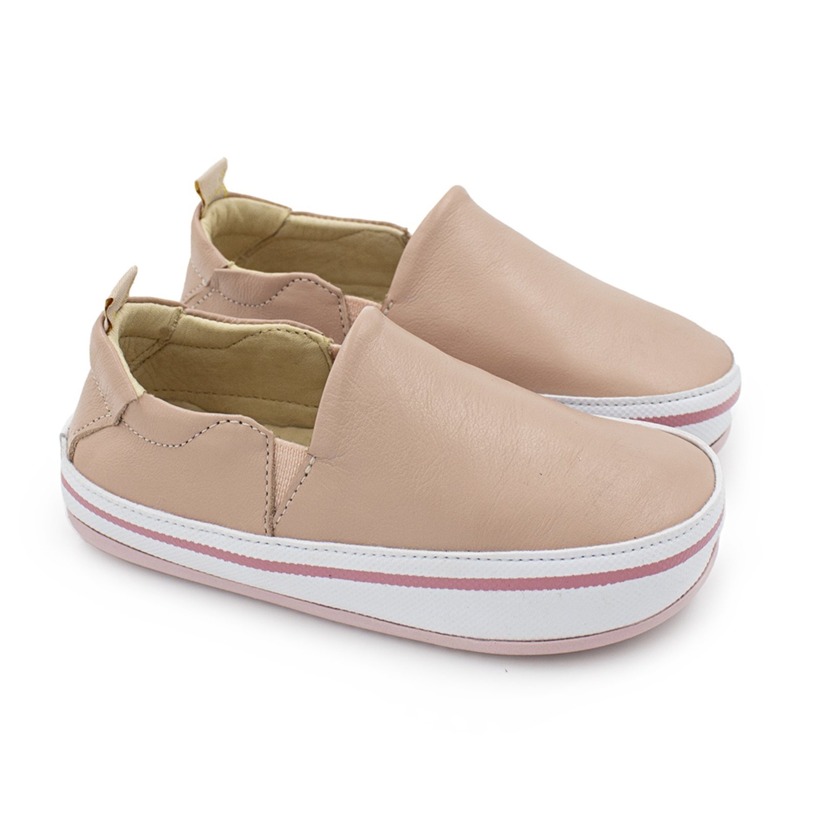 Vista 2 Infantil - Tênis Menina Blue Colorido Couro Pessego Blue Infantis laranja blue