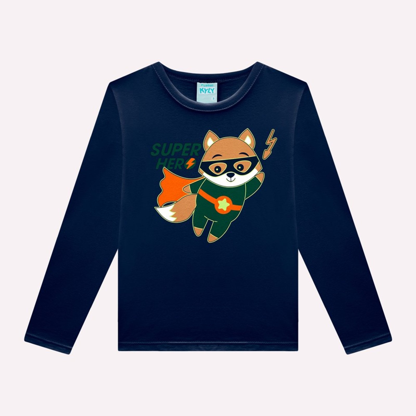 Infantil - Camiseta de Pijama Menino Brilha no Escuro Kyly