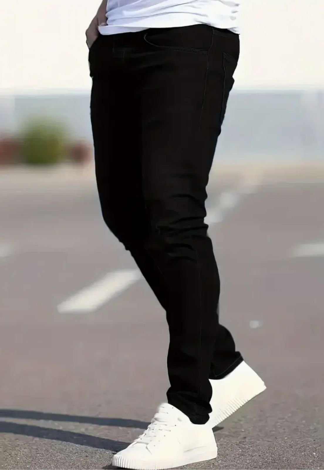 Calça Jeans Masculina Skinny Black Premium Modelo Fashion Preta