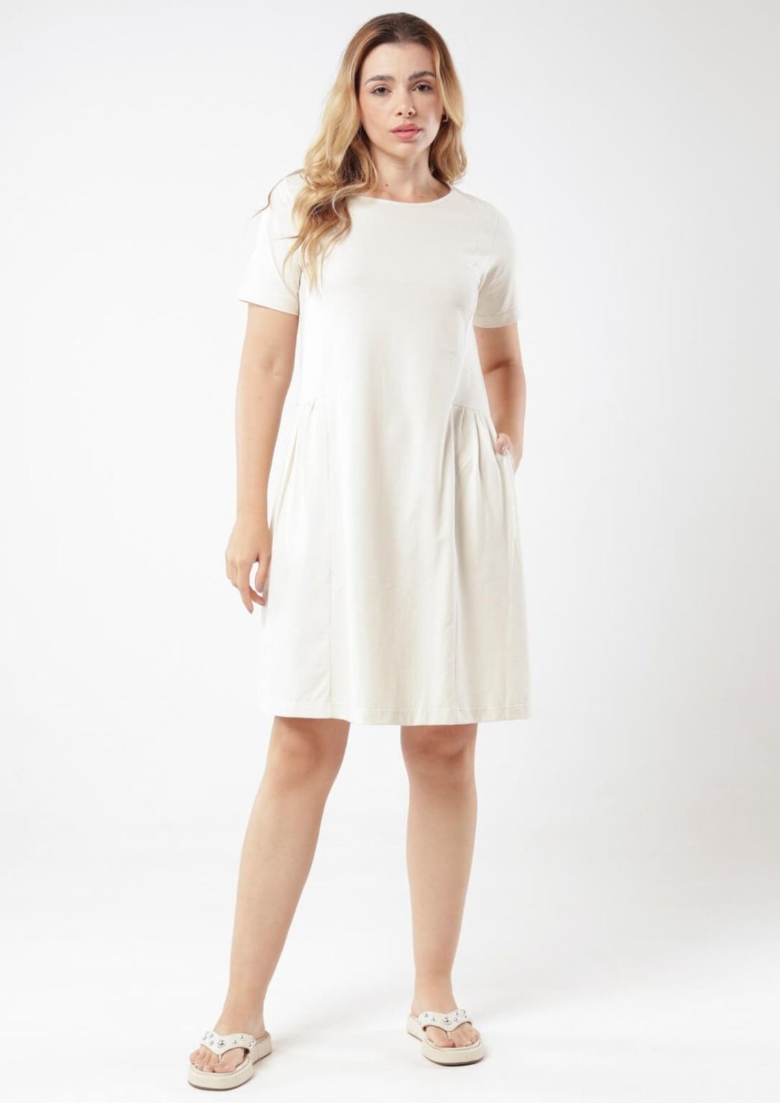 Vestido Pau a Pique Algodão Básico Cru CRU – M Pau a Pique