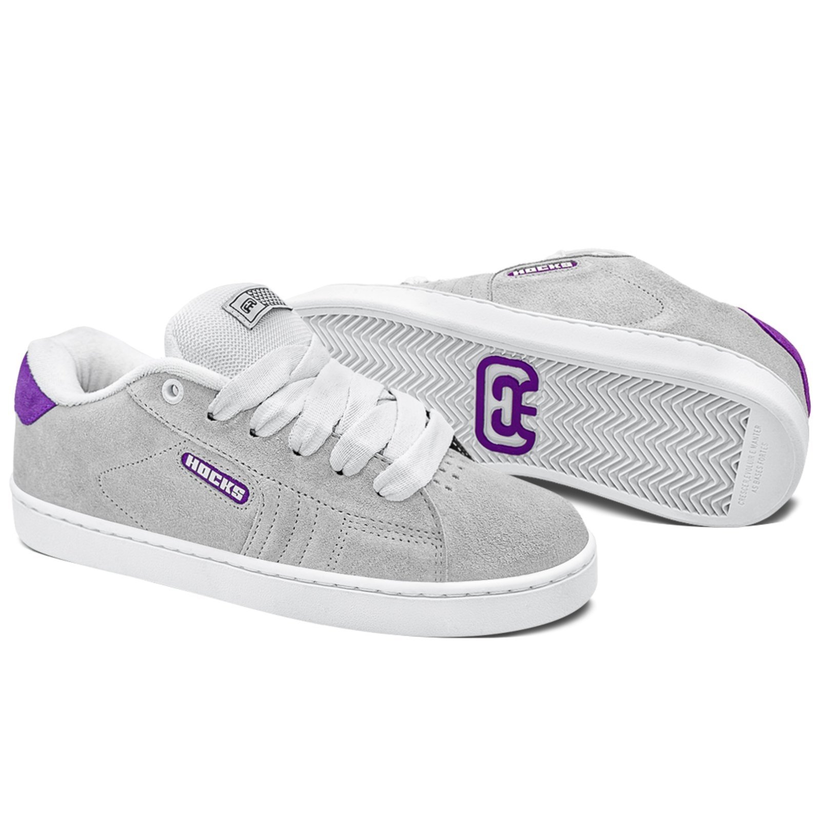 Vista 2 Tênis Hocks Ruas Skate Ice Grape Unissex cinza Hocks cinza