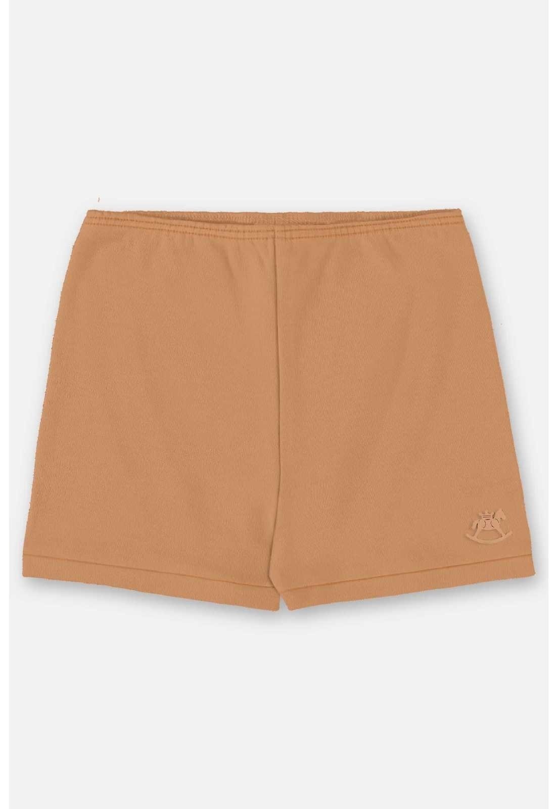 Infantil - Short Unissex para em Suedine Up Baby Marrom