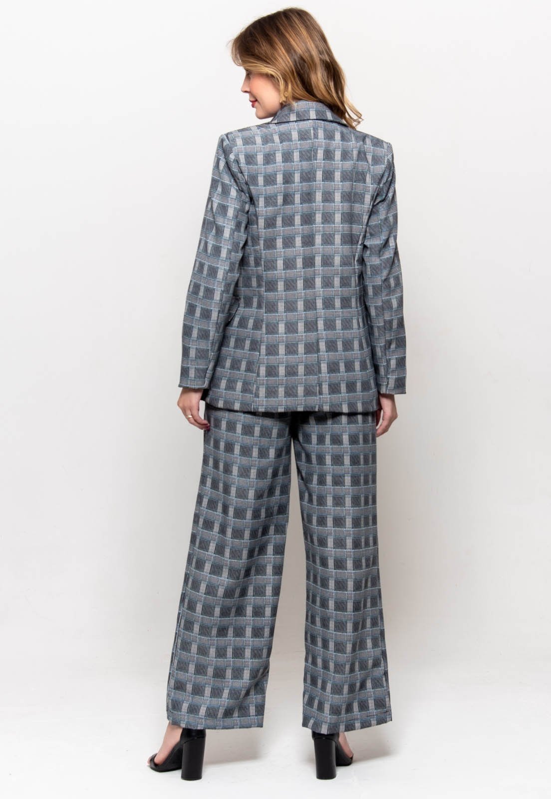 Blazer Bisô Xadrez Azul – Azul