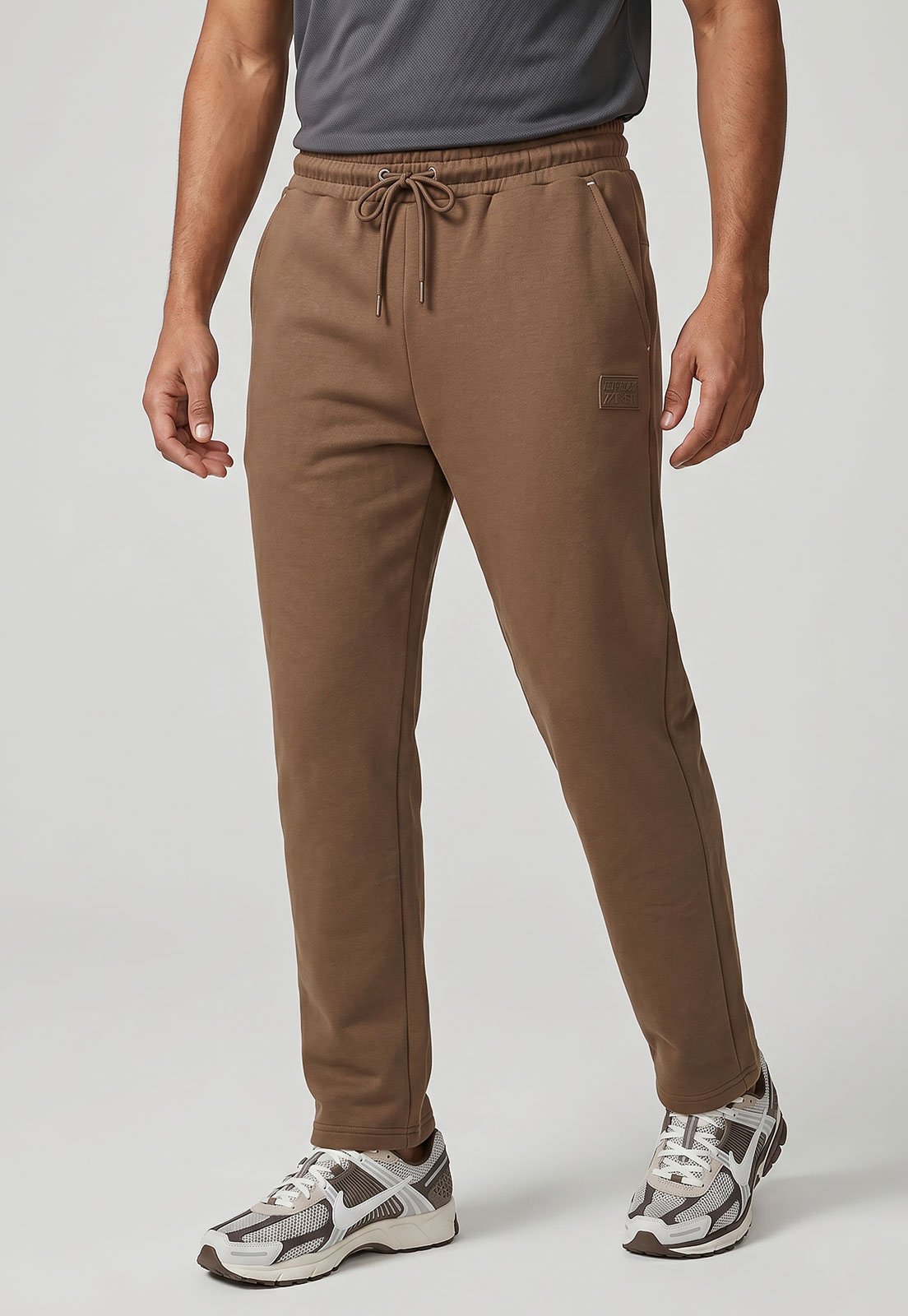 Calça de Moletom Masculina Red Nose Logo Marrom