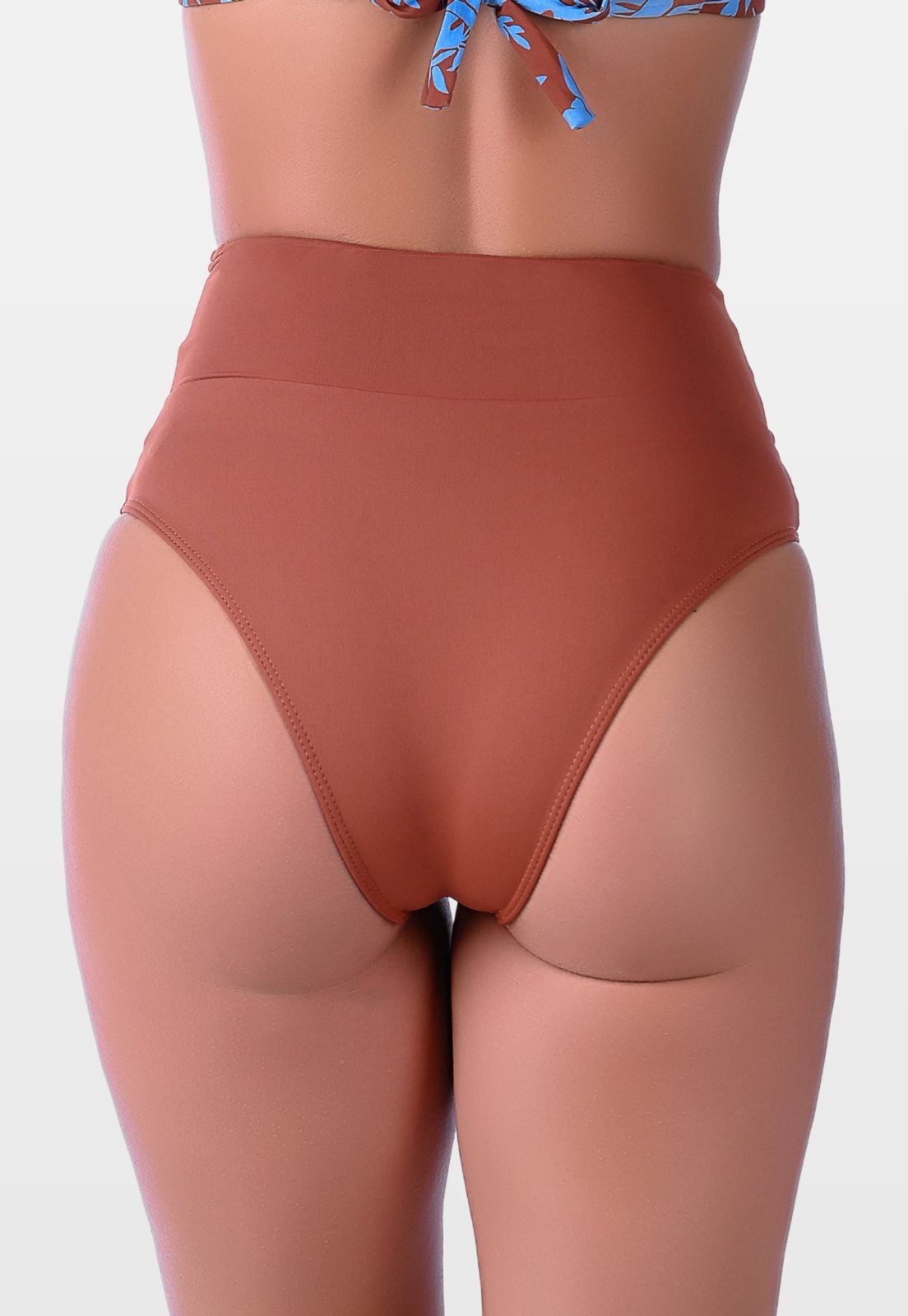 Vista 3 Calcinha Hot Pants Summer Soul Cós Duplo marrom marrom