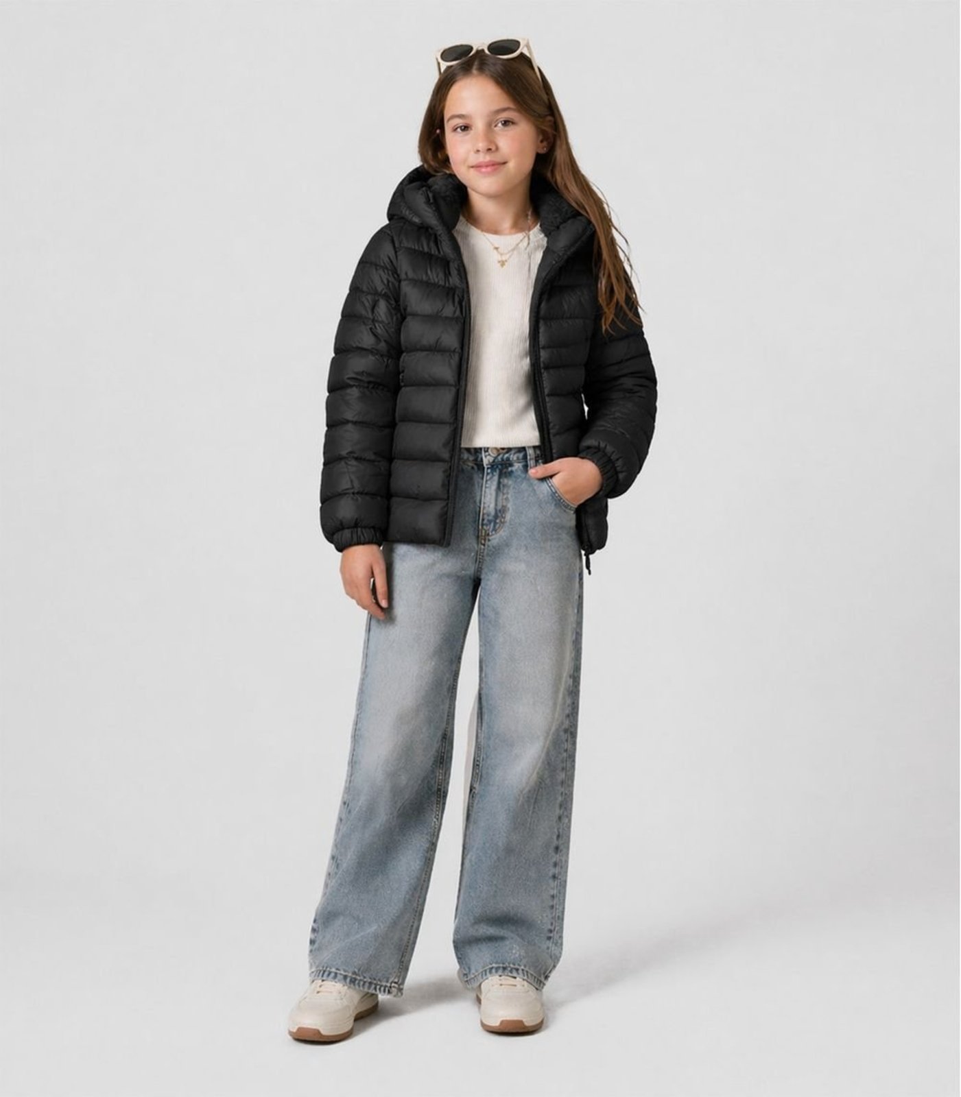 Infantil - Jaqueta Menina Peluciada Sea Surf Preto