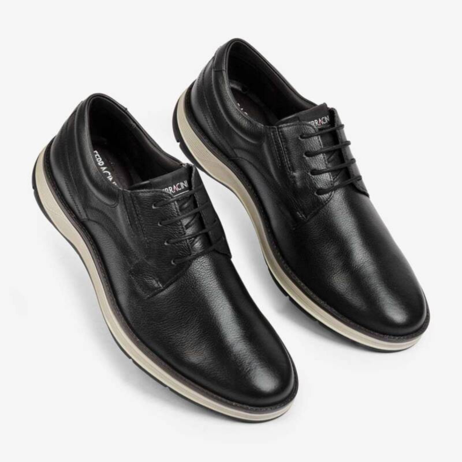 Vista 3 Sapato Ferracini Fluence Couro - Masculino preto FERRACINI preto