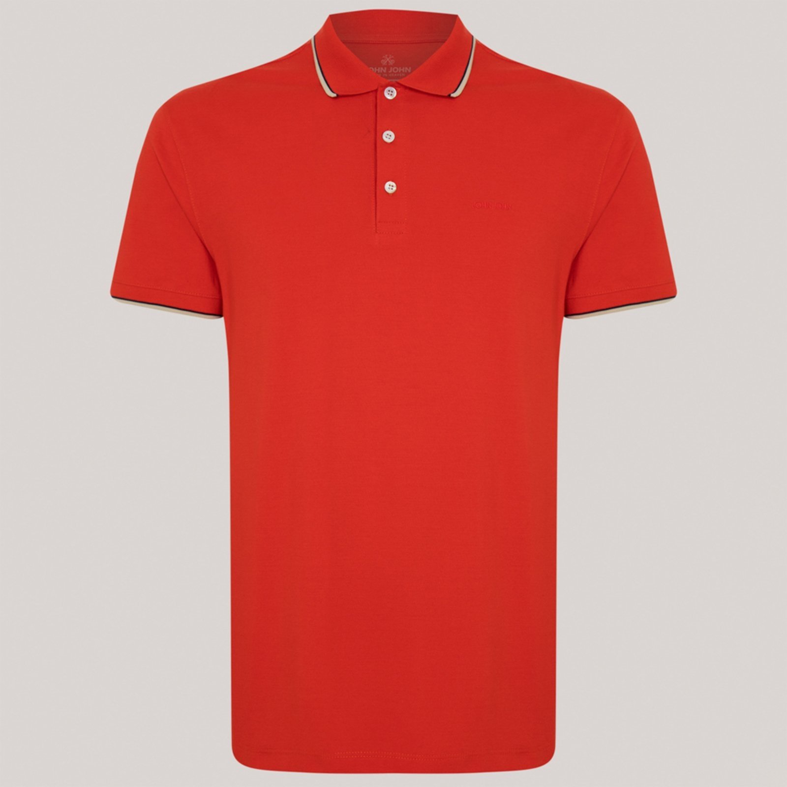Camisa Polo John John Regular 2 Line Ve26 Vermelho Masculino