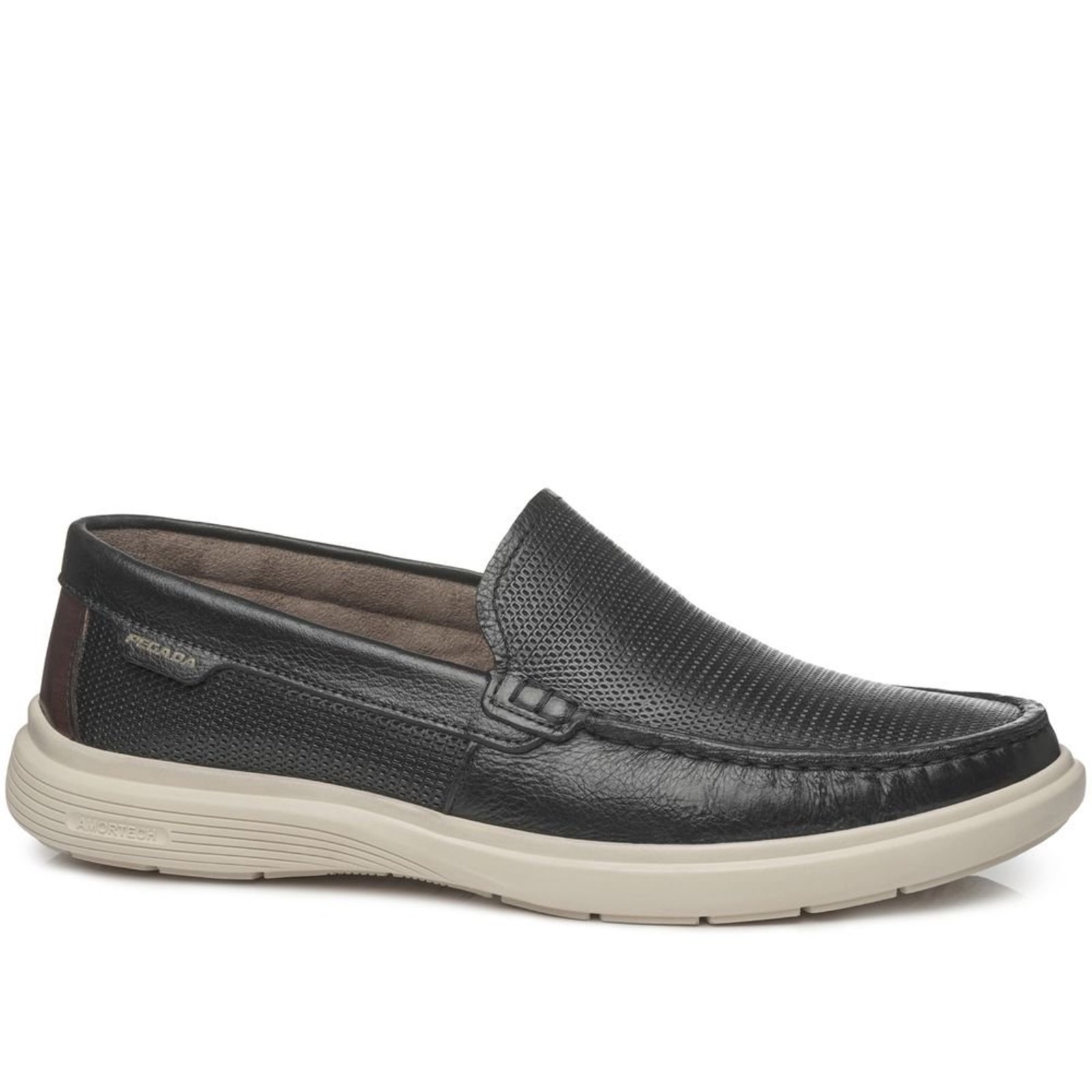 Mocassim Pegada Masculino em Couro Preto 142202-04 Mocassim Pegada Masculino em Couro Preto 142202-04 42