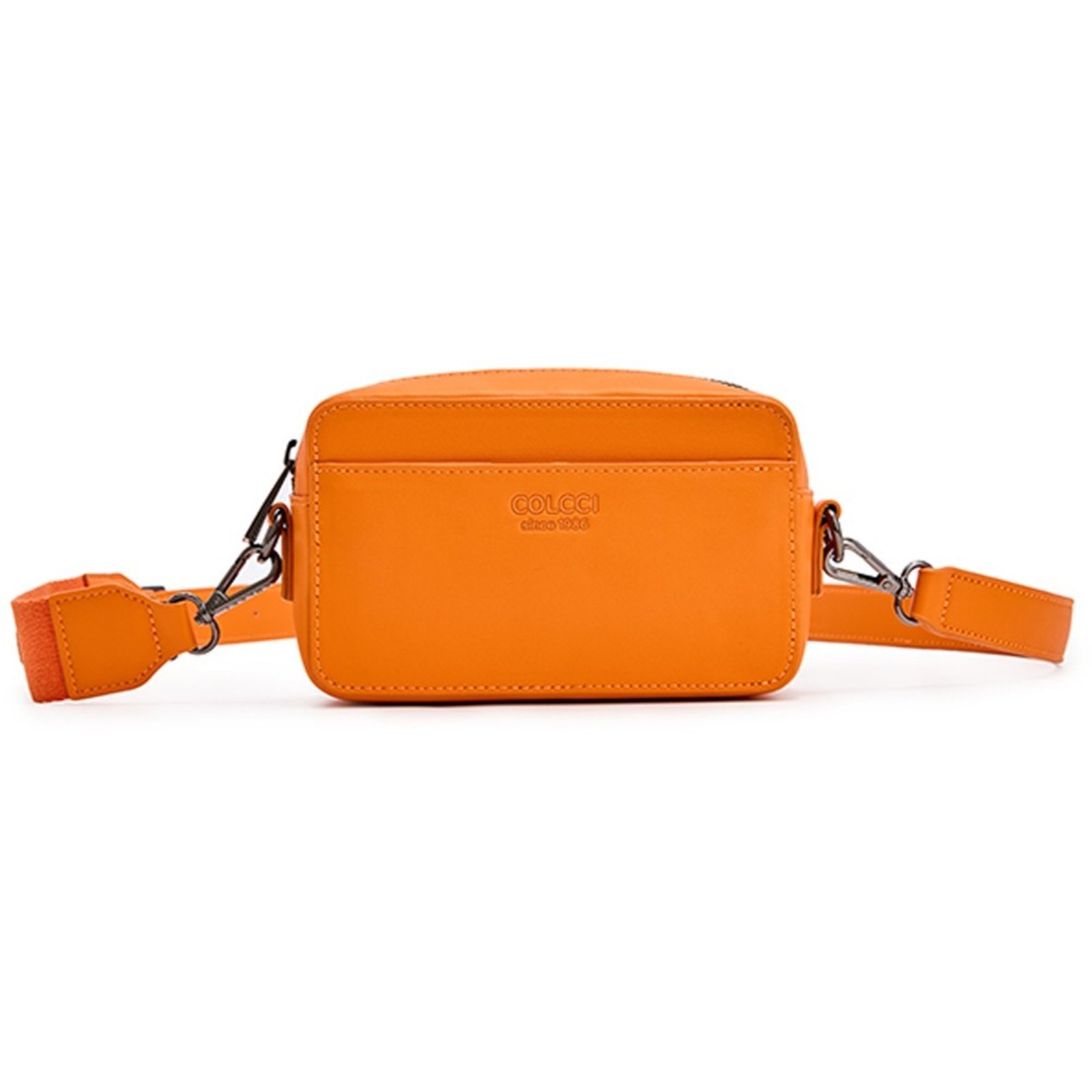 Vista 2 Bolsa Camera Bag Colcci Logo Stripe IN23 Feminino laranja Colcci laranja