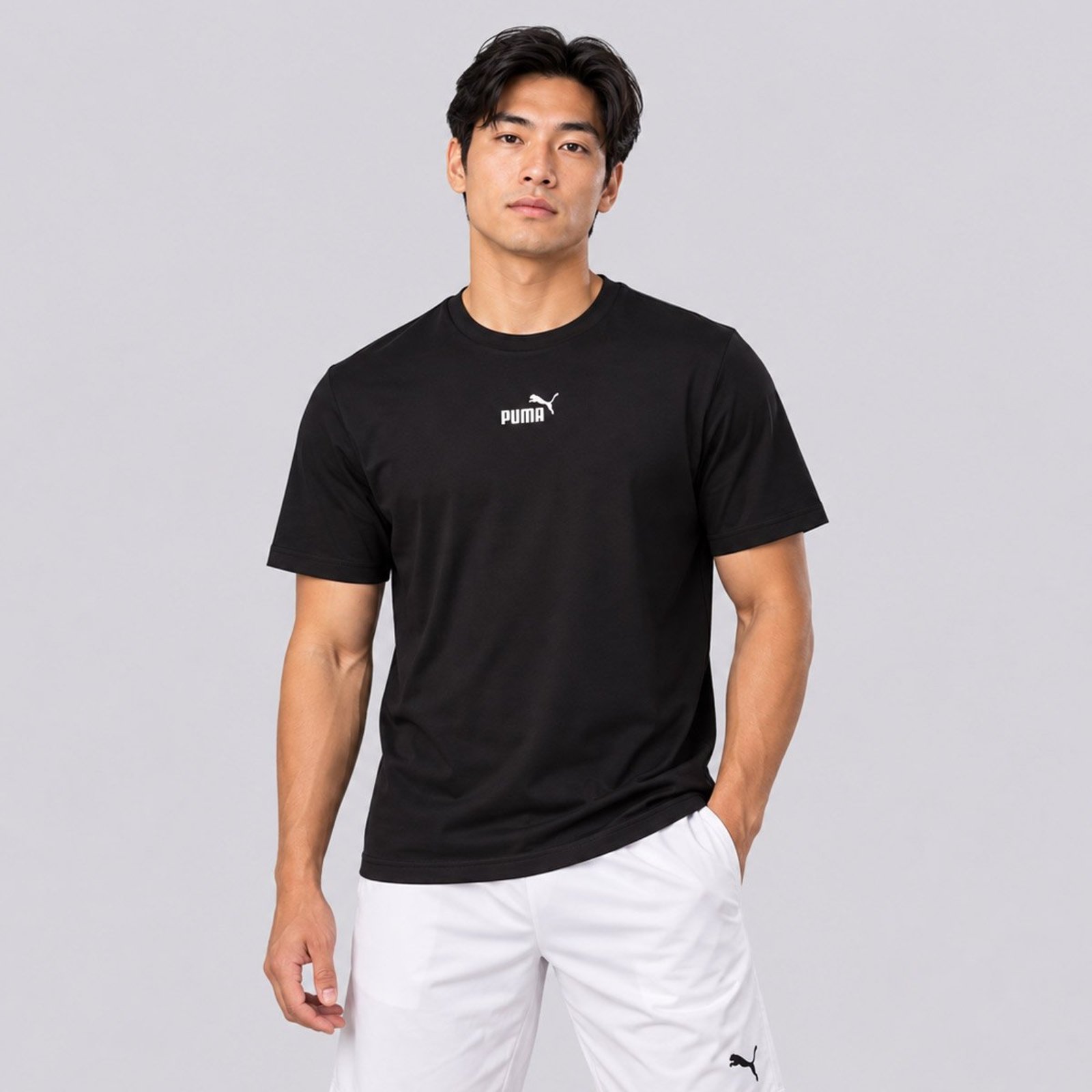 Camiseta Puma Ess Small No. 1 Tee Logo Preta