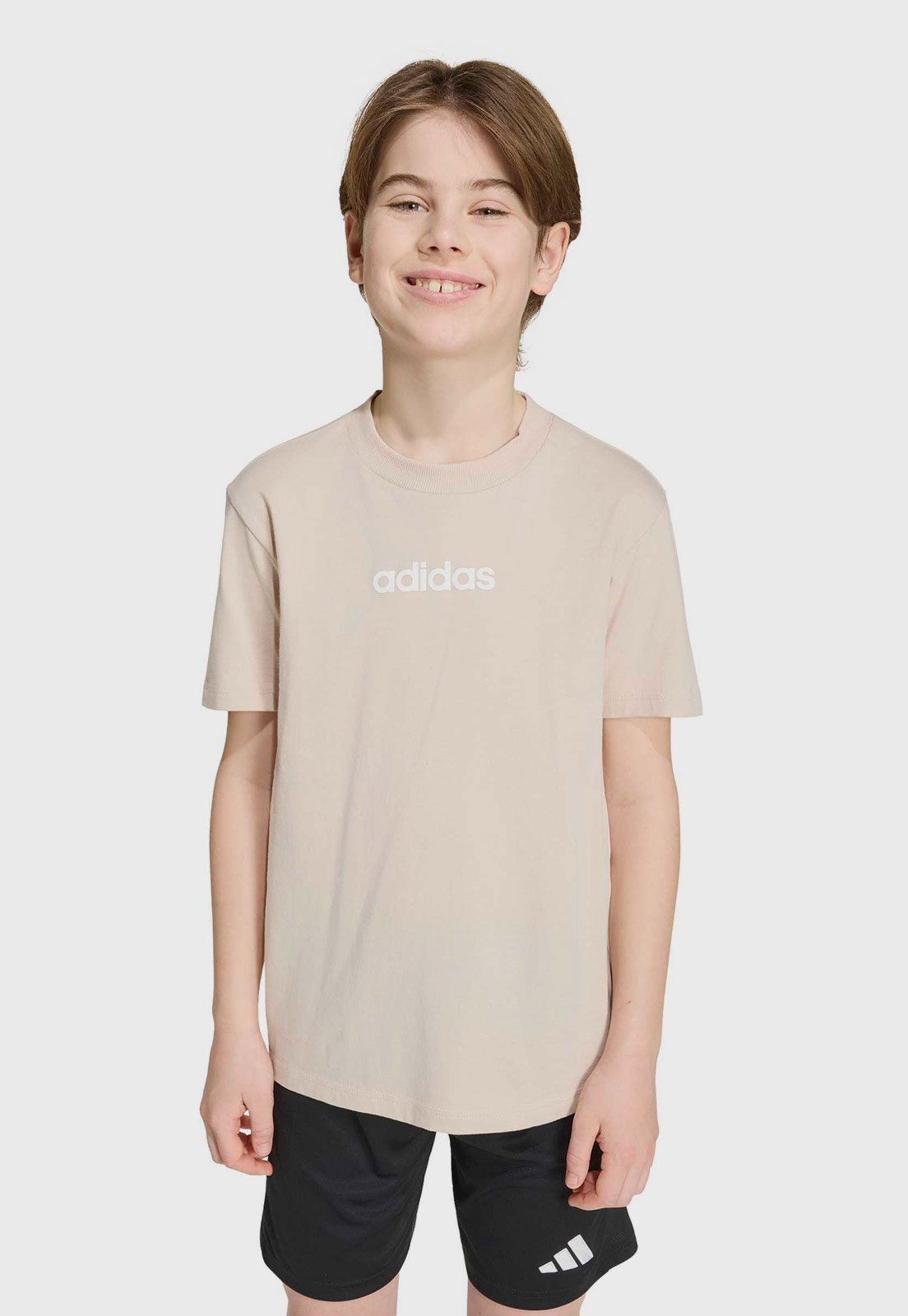 Infantil - Camiseta adidas Sportswear Gola Redonda Bege