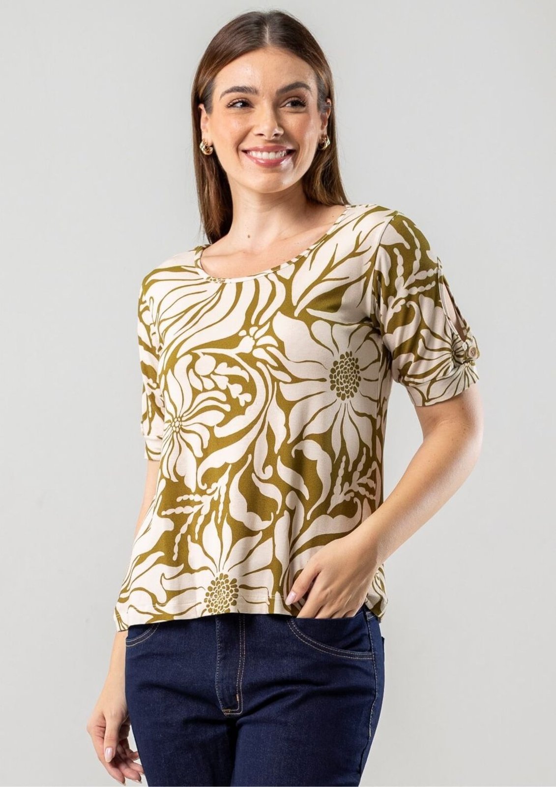 Blusa Pau a Pique Estampada Verde VERDE – P Pau a Pique