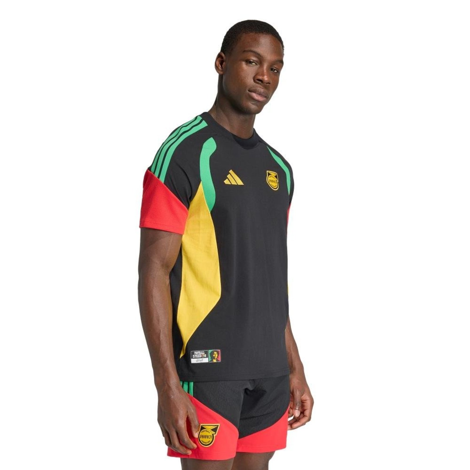 Camiseta Tiro Sweat Jamaica 26 x Bob Marley adidas Performance Preto