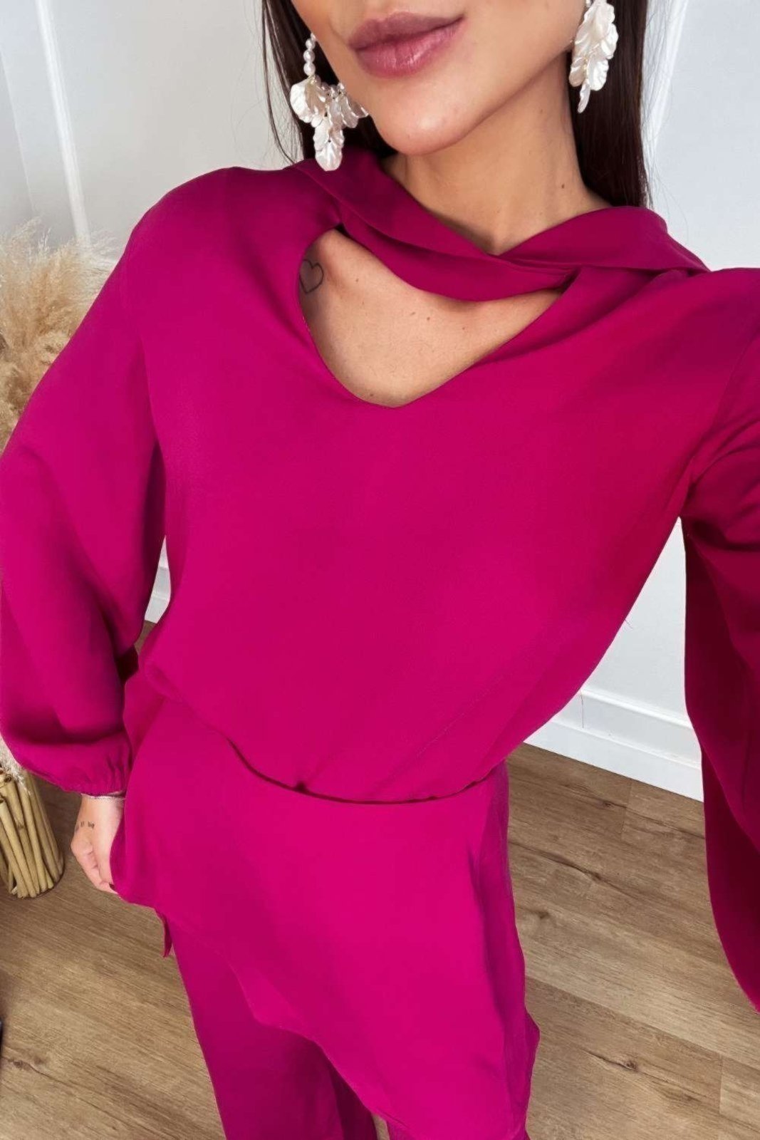 Blusa Vanibele Manga Longa Pink