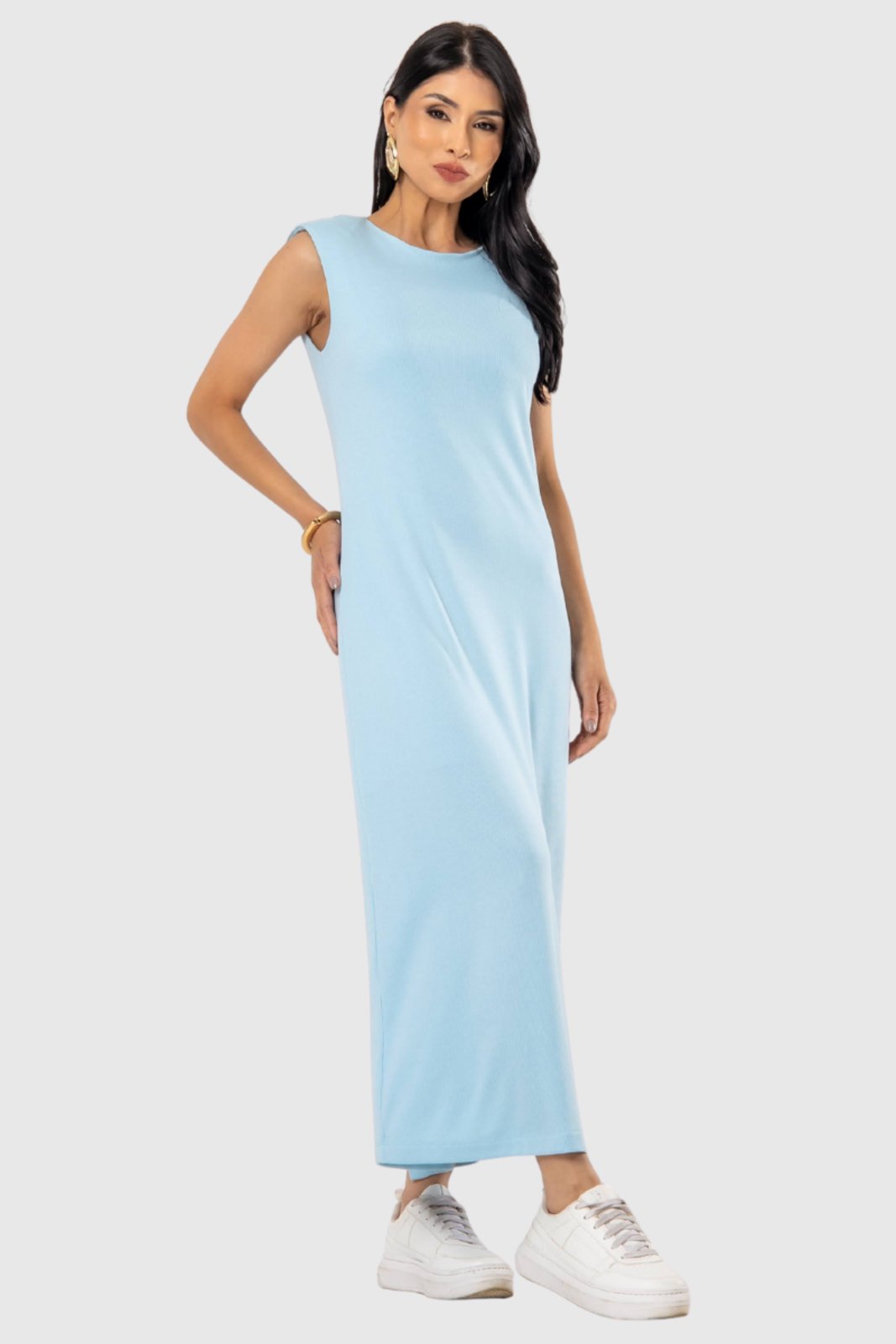 Vestido Feminino Regata Azul Claro