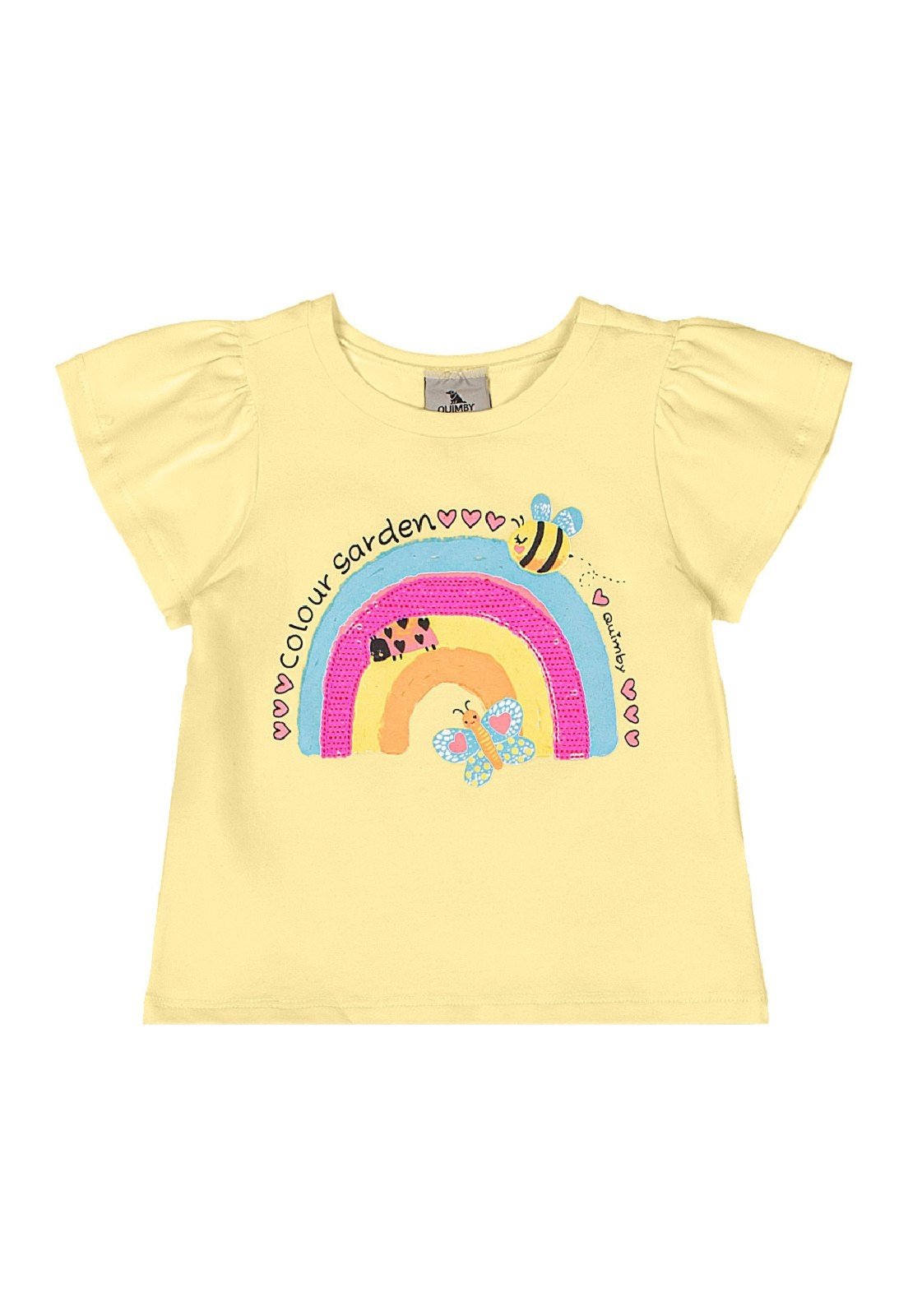 Vista 3 Infantil - Conjunto Jardim Blusa Bermuda Quimby vermelho Quimby vermelho