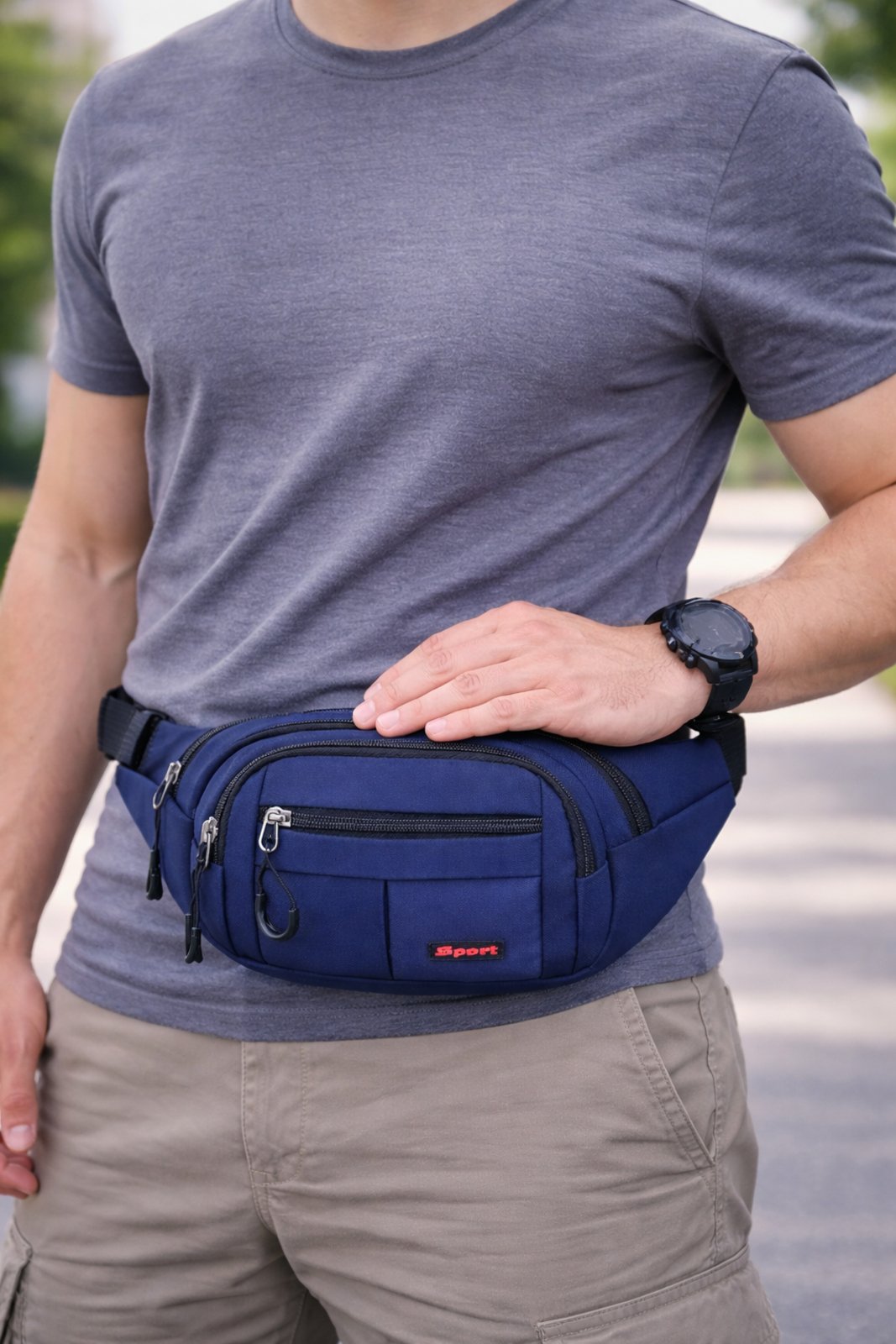 Pochete Masculina Transversal Feminina Preto para Celular
