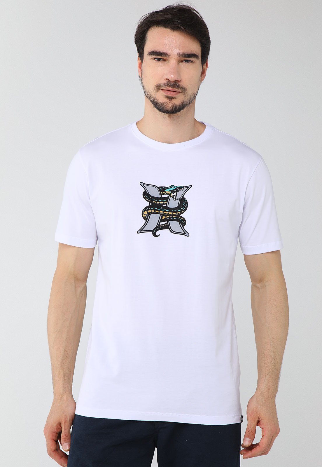 Camiseta Masculina Hurley Silk Snake Branca