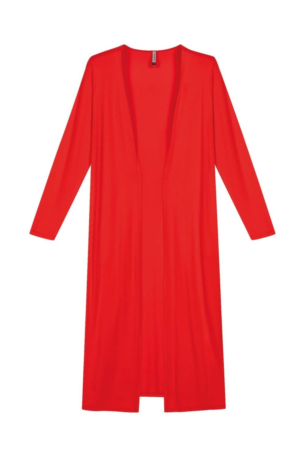 Vista 3 Cardigan Feminino Longo Com Bolso Marialícia vermelho Marialícia vermelho