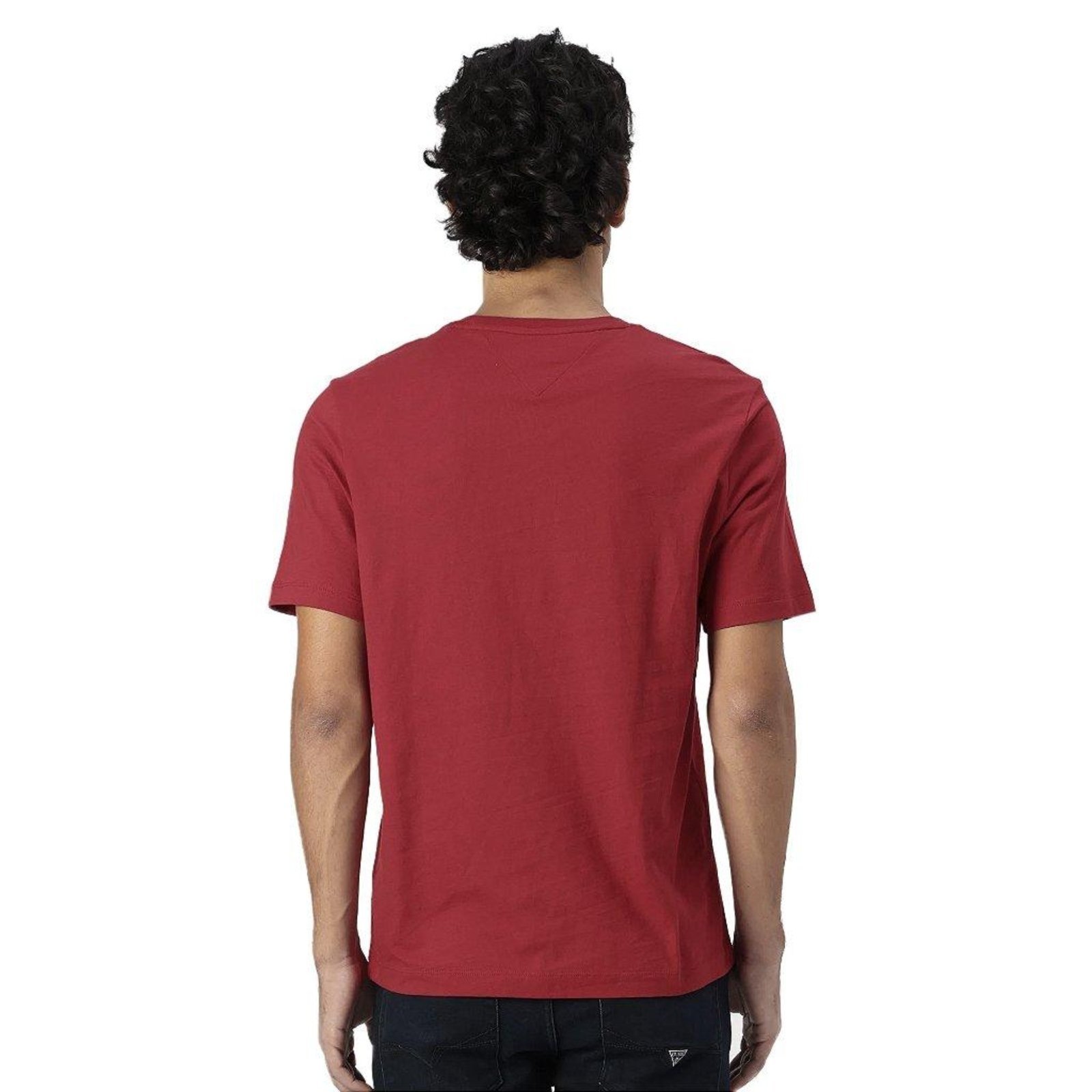 Vista 3 Camiseta Tommy Hilfiger Essential Pocket Tee vermelho Tommy Hilfiger vermelho