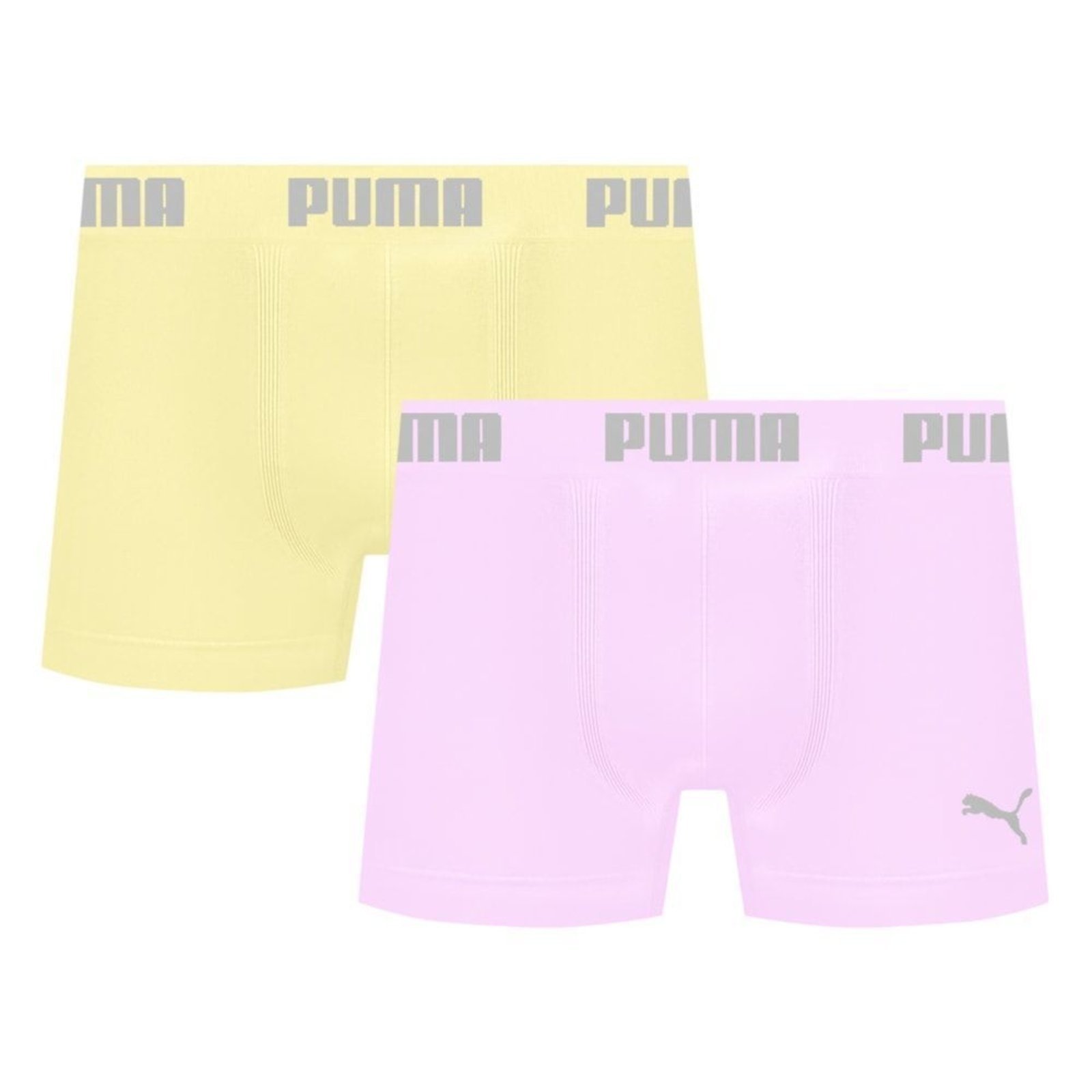 Kit 2 Cuecas Puma Boxer Sem Costura Masculina - Amarelo - puma