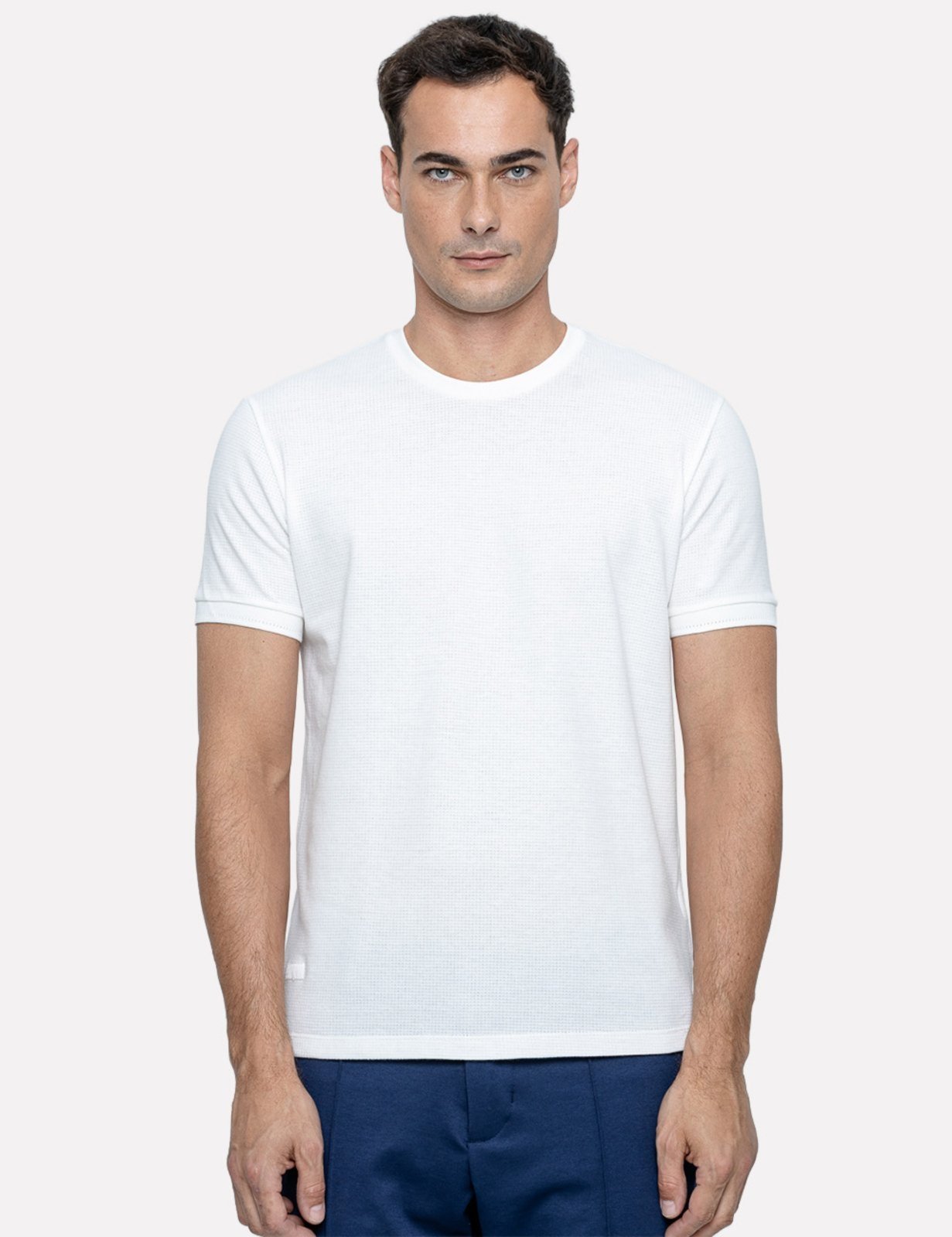 Camiseta K&J Black Regular Cotton Premium Sport Tricot Off White