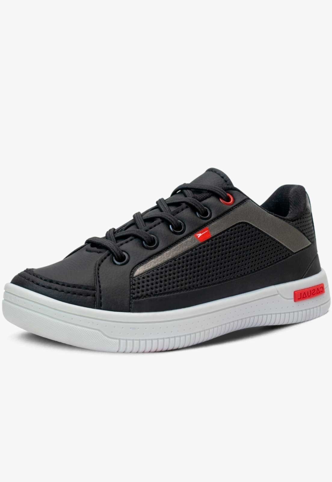 Infantil – Tenis Pópidi Sapatênis Casual Masculino Preto