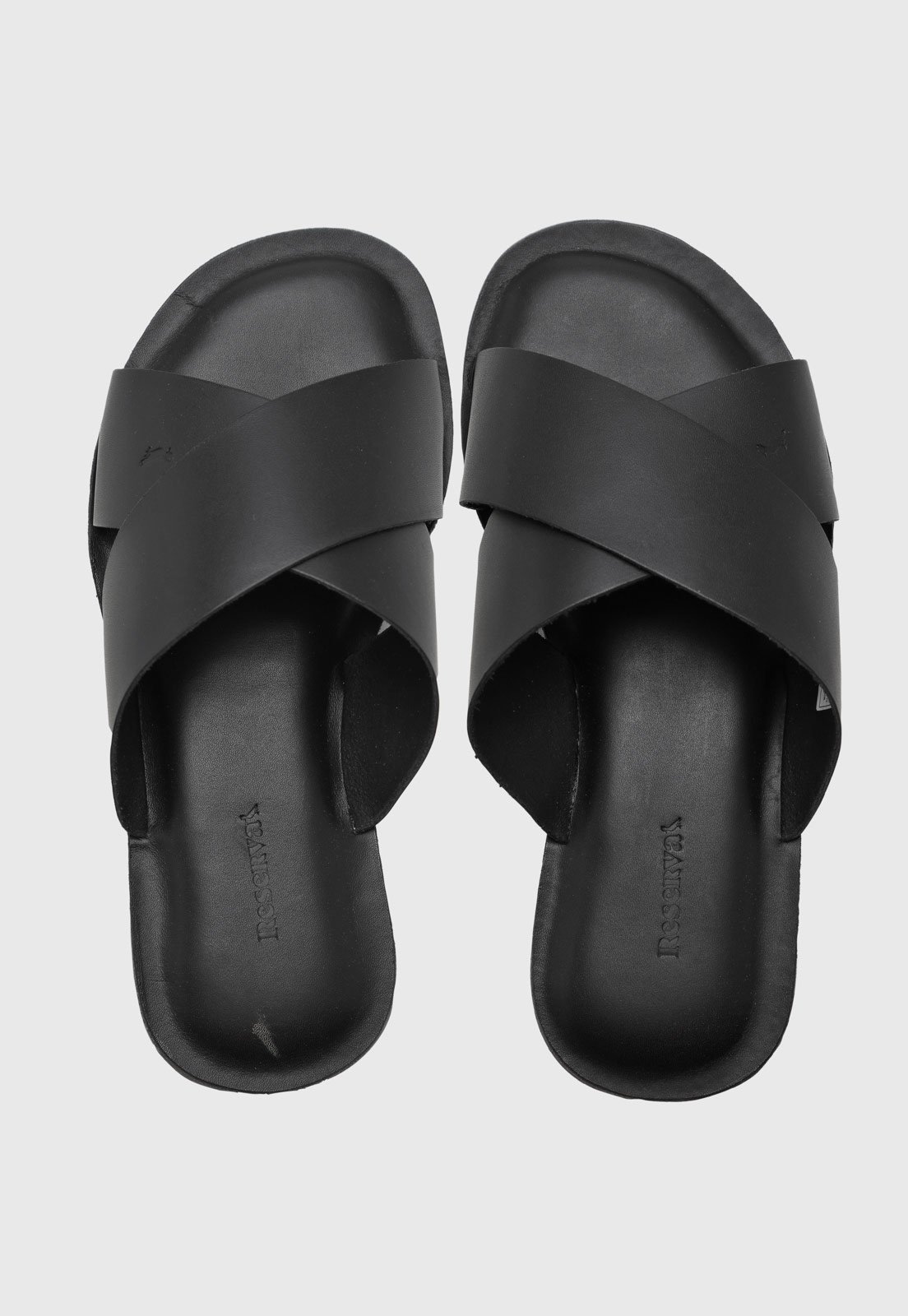 Sandália Masculina Reserva Tiras Cruzadas Preta
