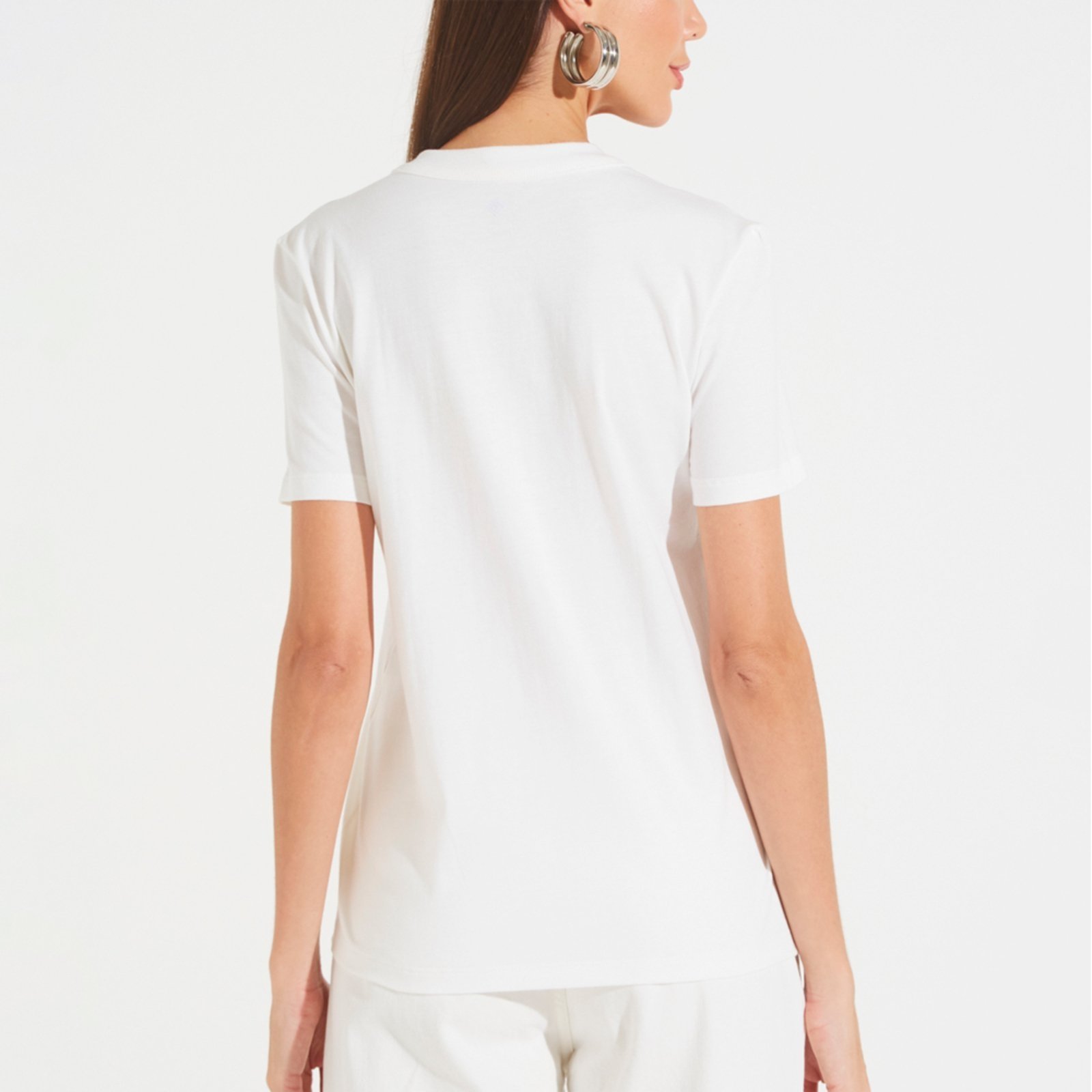 Vista 3 Camiseta Forum Comfort Ou25 Off White Feminino amarelo white Forum amarelo white