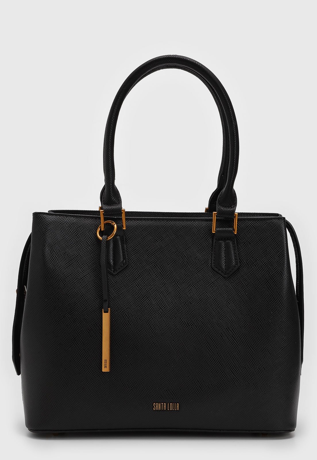 Bolsa Tiracolo Santa Lolla Alça Dupla Preta