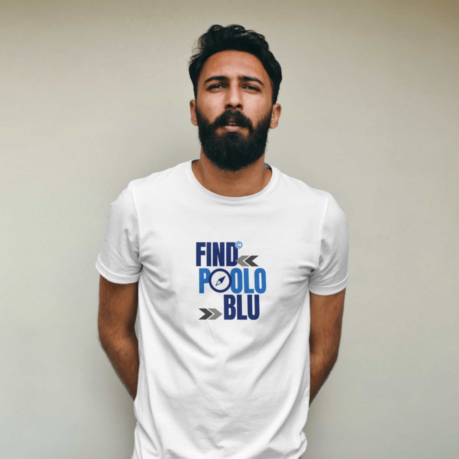 Camiseta Casual Masculina Polo Blu Find Malha Algodão Branca do P ao G1