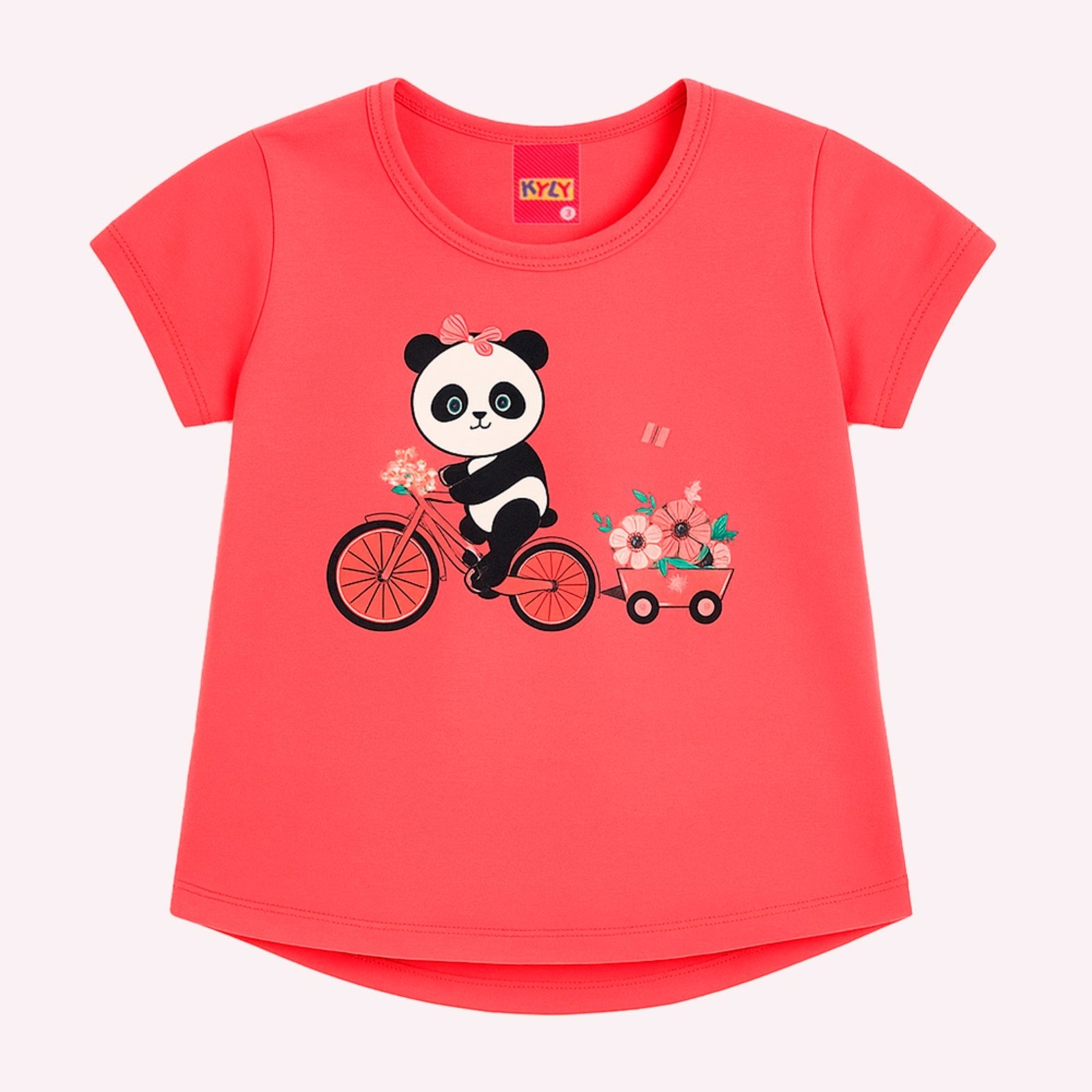 Vista 3 Infantil - Conjunto Menina Pandinha Kyly vermelho Kyly vermelho