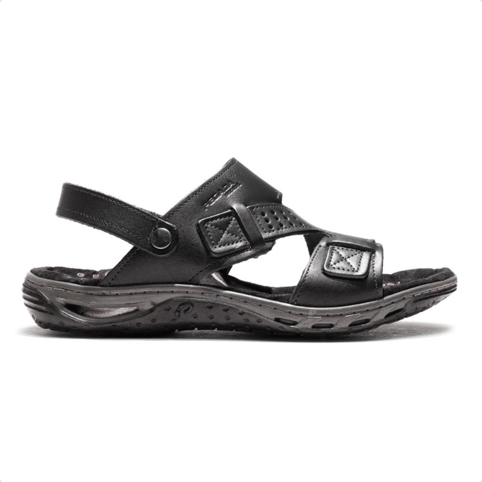 Sandália Pegada Tiras Masculina Preto
