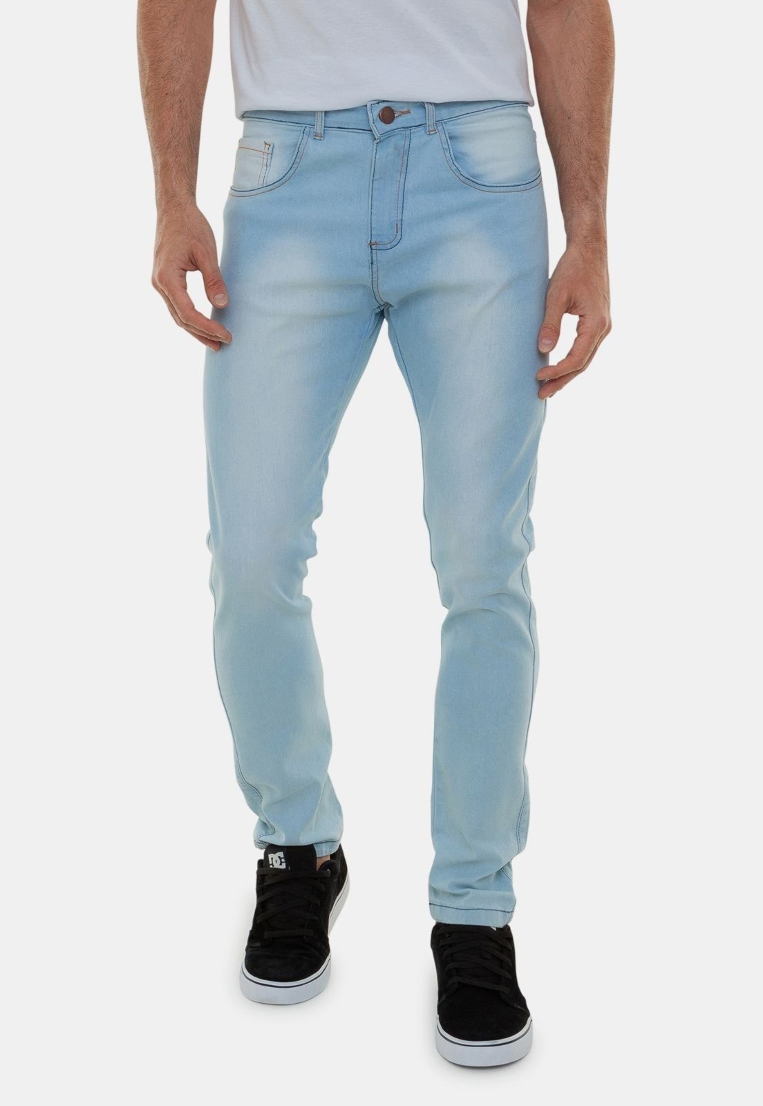 Calça Jeans Masculina Versatti Reta Slim Azul Dallas