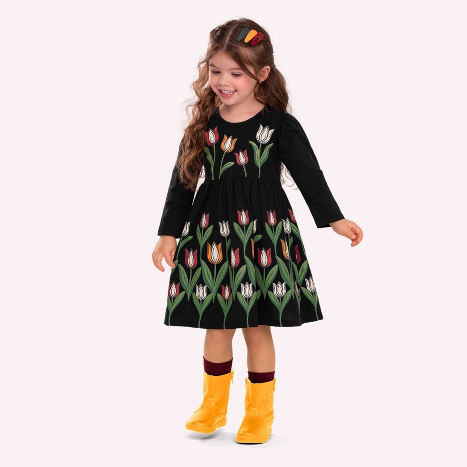 Infantil - Vestido Menina Tulipas Nanai